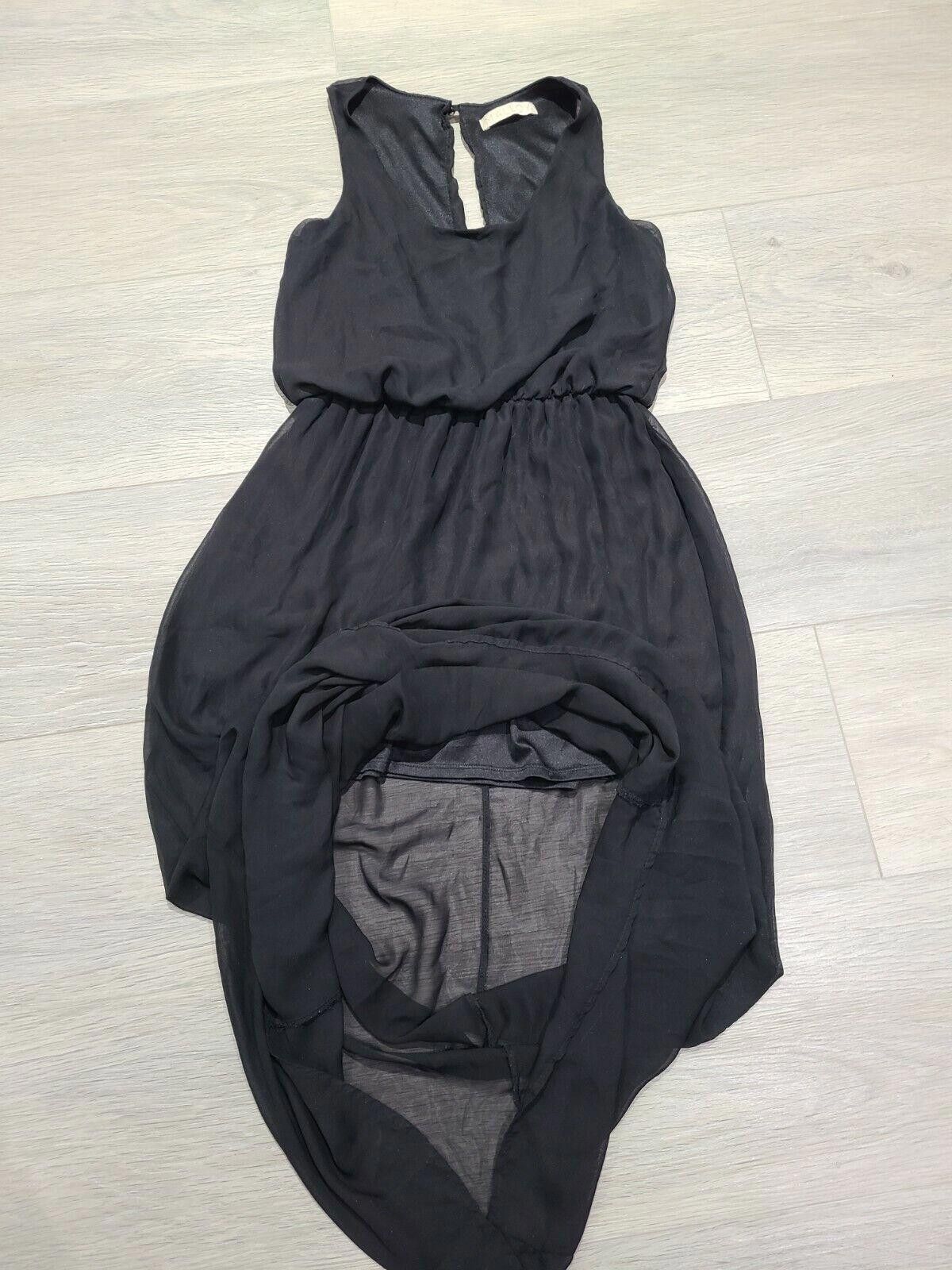 Designer Malloy Dress Medium Black Sheer Maxi Small Short slip Size S / US 4 / IT 40 - 4 Thumbnail