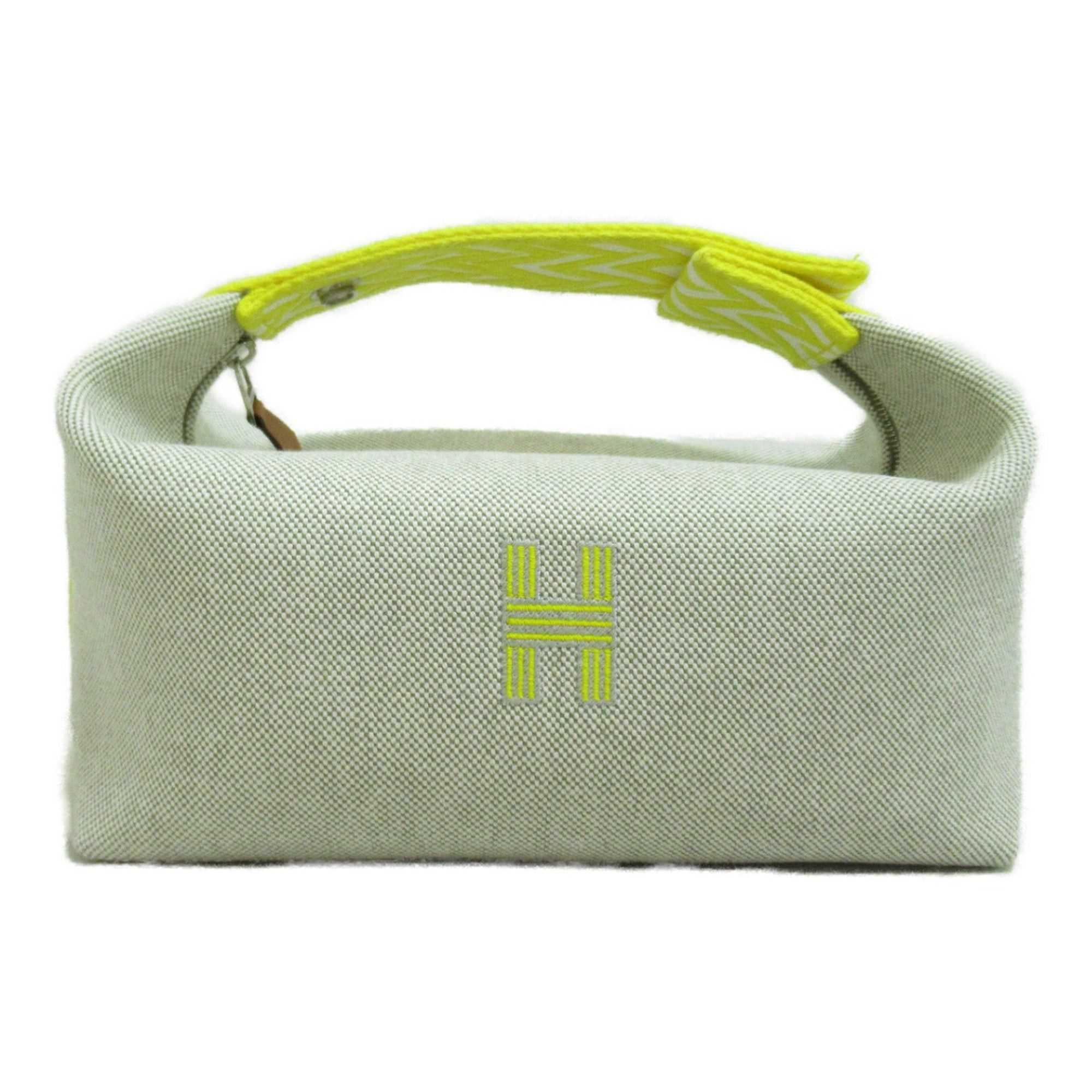 image of Hermes Brid-A-Blackpm Pouch Yellow Tiole H Canvas, Women's