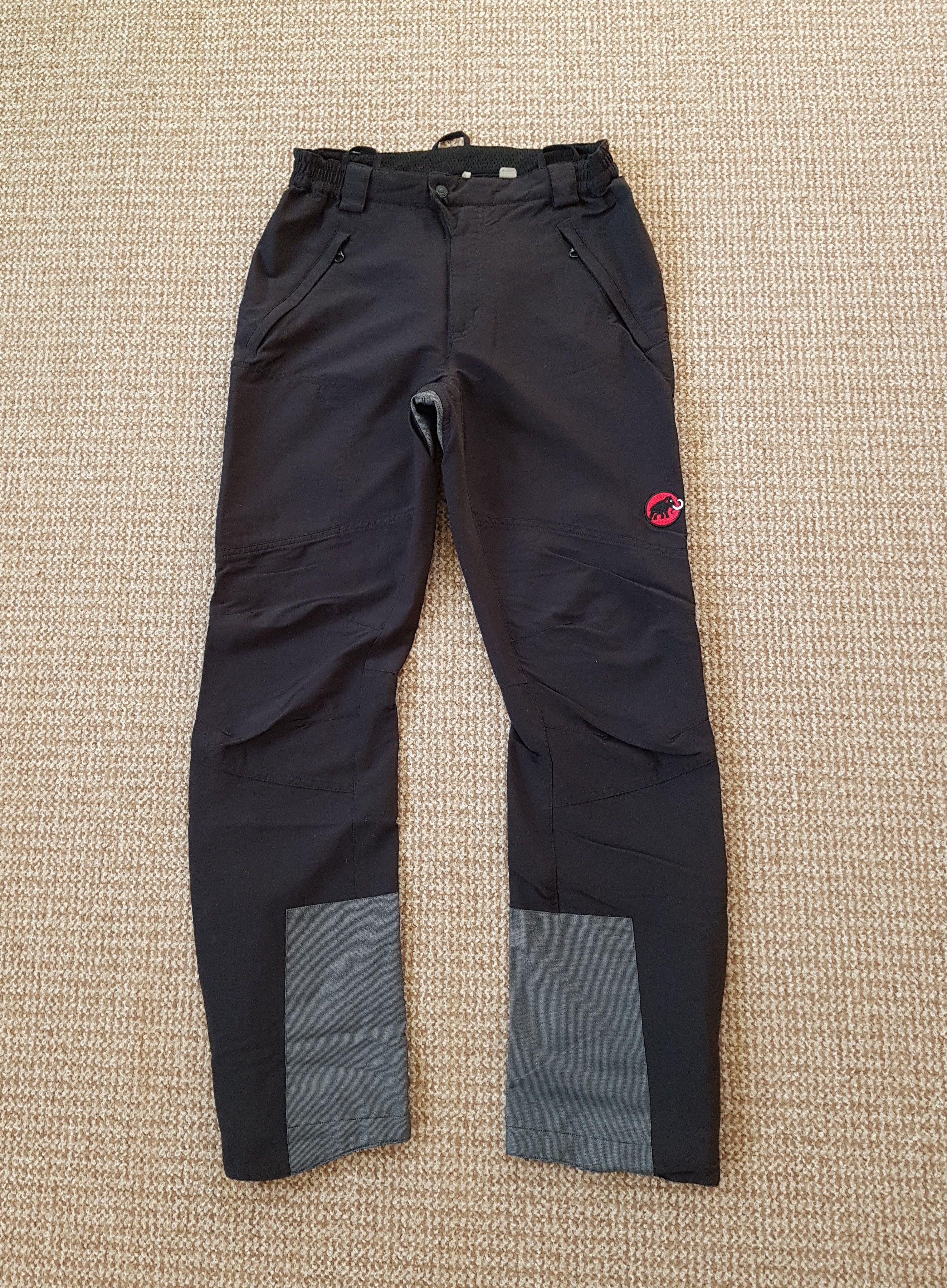 image of Mammut 3Xdry Softshell Outdoor Hiking Pants Trousers in Black, Men's (Size 32)