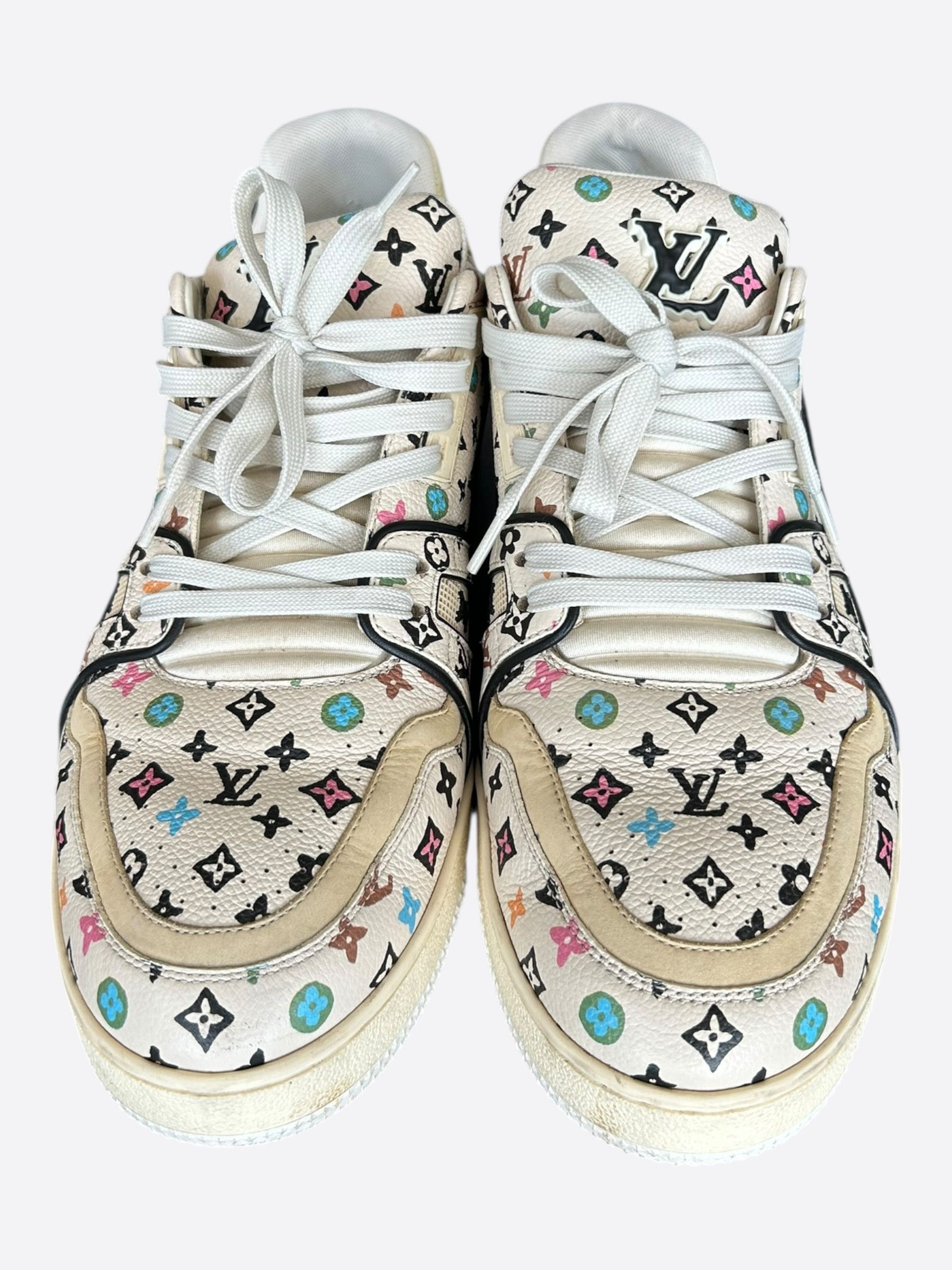 Louis Vuitton Tyler The Creator White & Multicolor Monogram Trainers Size US 10 / EU 43 - 2 Thumbnail