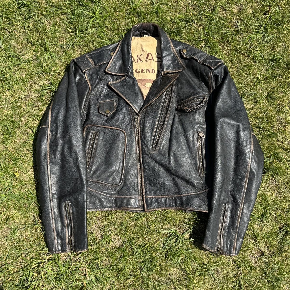 Vintage Vintage 90s US Force biker leather jacket Size US M / EU 48-50 / 2 - 2 Thumbnail
