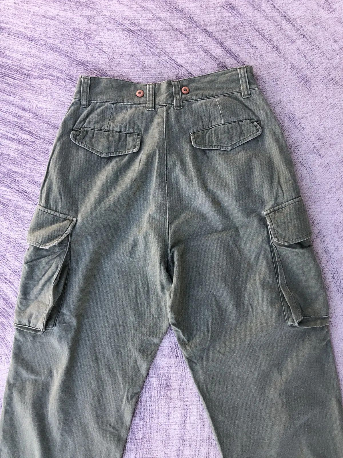 Vintage Cargo Trousers Military With 6 Pocket Workware Pants Size US 28 / EU 44 - 11 Thumbnail