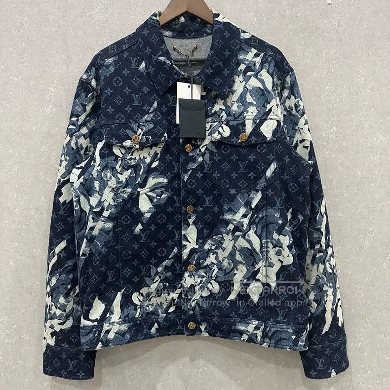Louis Vuitton Louis Vuitton Tie-Dye Old Flower Full Print Denim Jacket Size US M / EU 48-50 / 2 - 1 Thumbnail