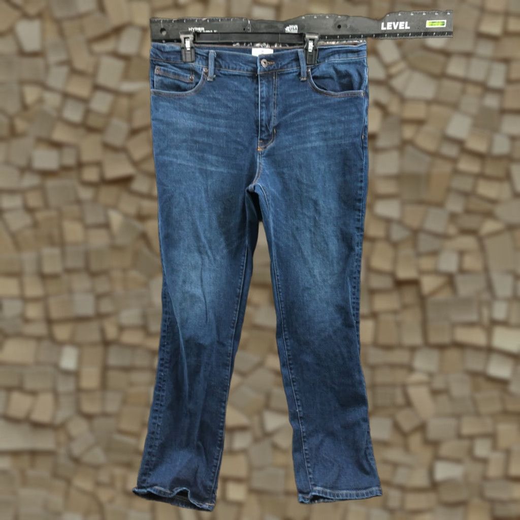 Vintage Mutual Weave The Straight Jeans Mens Regular Size 34x32 Blue Medium Wash Denim Straight 5-Pocket Belt Loops Size US 34 / EU 50 - 1 Thumbnail