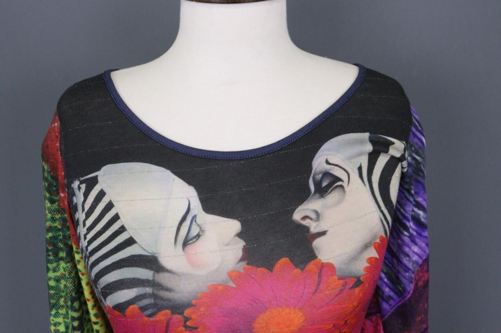 Desigual Desigual Multicolor Floral Bodycon A-Line Mini Dress Size L Size L / US 10 / IT 46 - 4 Thumbnail