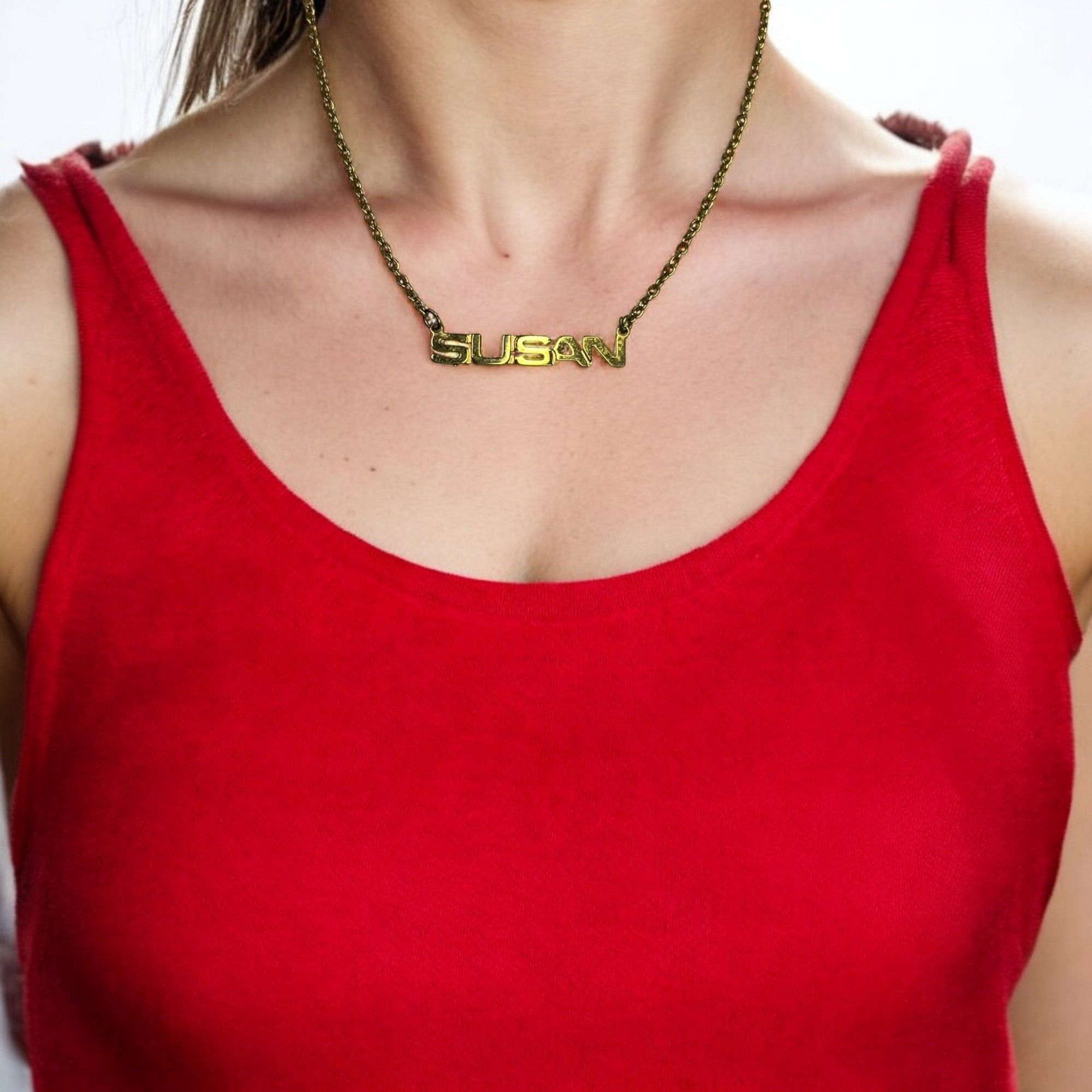Designer Susan Women's Necklace on Gold Color 14” Alloy Chain Size ONE SIZE - 2 Thumbnail