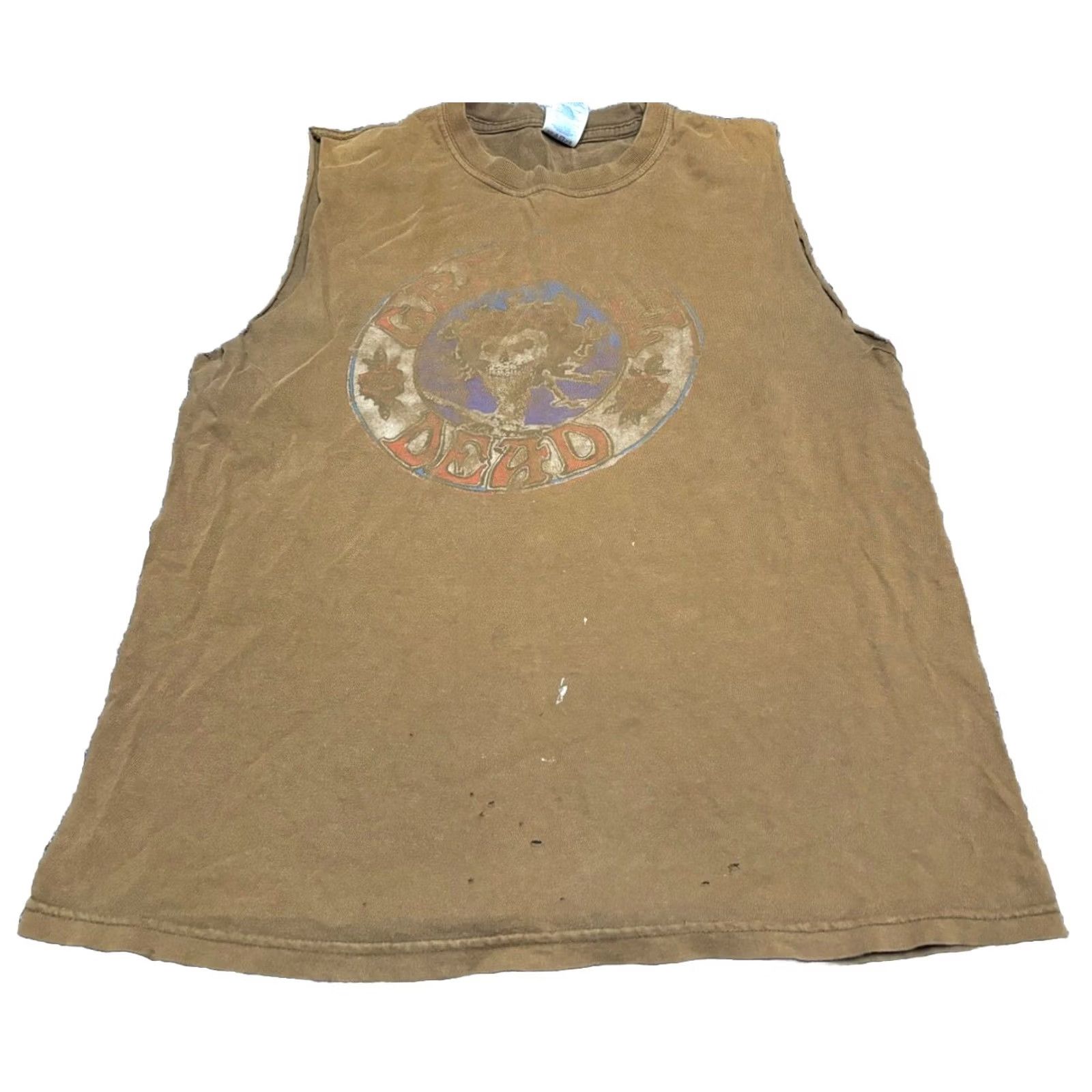 Fruit Of The Loom VINTAGE Grateful Dead Summer Tank Top Brown M Mens Size US M / EU 48-50 / 2 - 2 Thumbnail