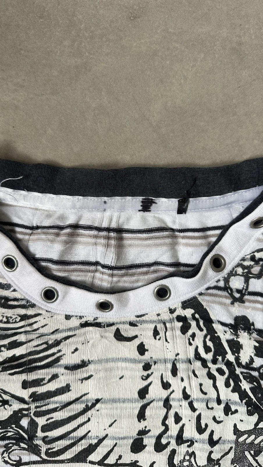 Japanese Brand POEMS AFFLICTION DOUBLE LAYER TEE Size US M / EU 48-50 / 2 - 4 Thumbnail