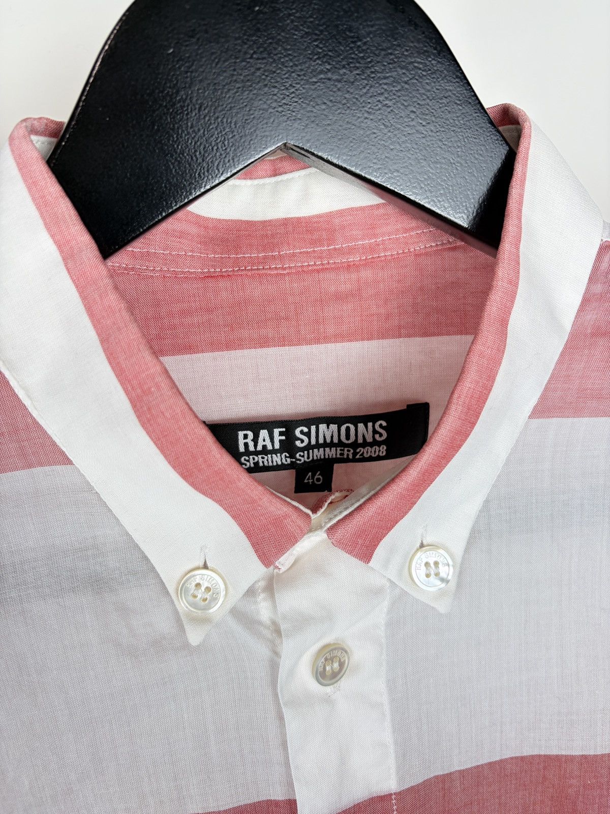 Raf Simons SS08 Raf Simons Prisoner Red Striped Button Up Shirt Size US S / EU 44-46 / 1 - 2 Thumbnail