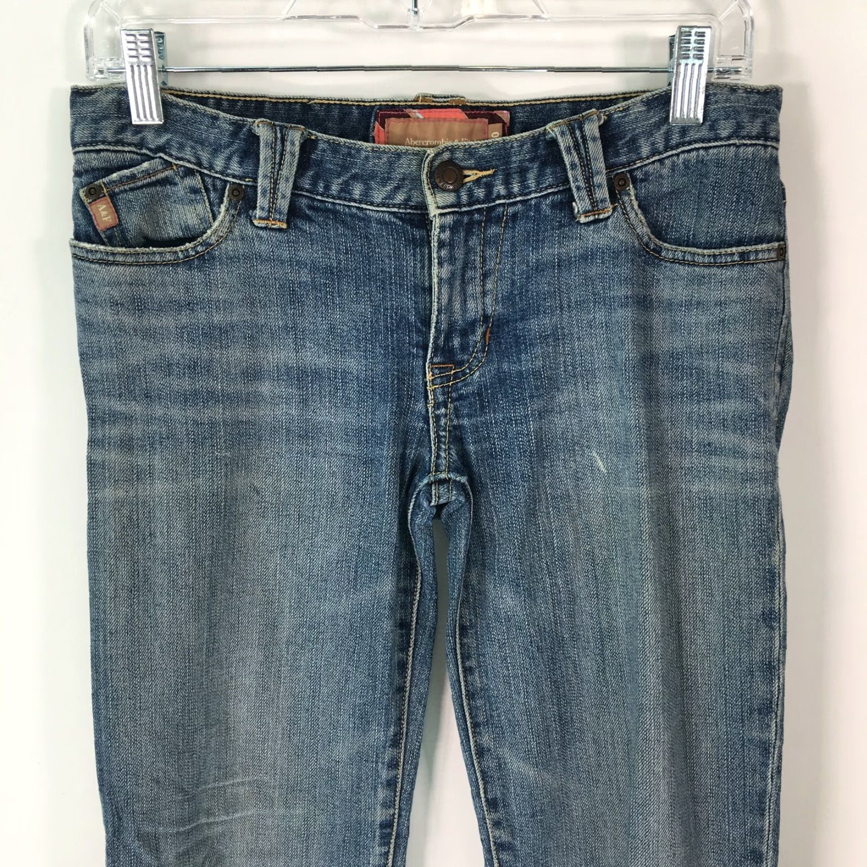 Abercrombie & Fitch VINTAGE Abercrombie & Fitch Womens Jeans Straight Denim 5-Pocket Regular Low Rise Blue Size 0 30x25 Size 25" / US 0 / IT 36 - 3 Thumbnail