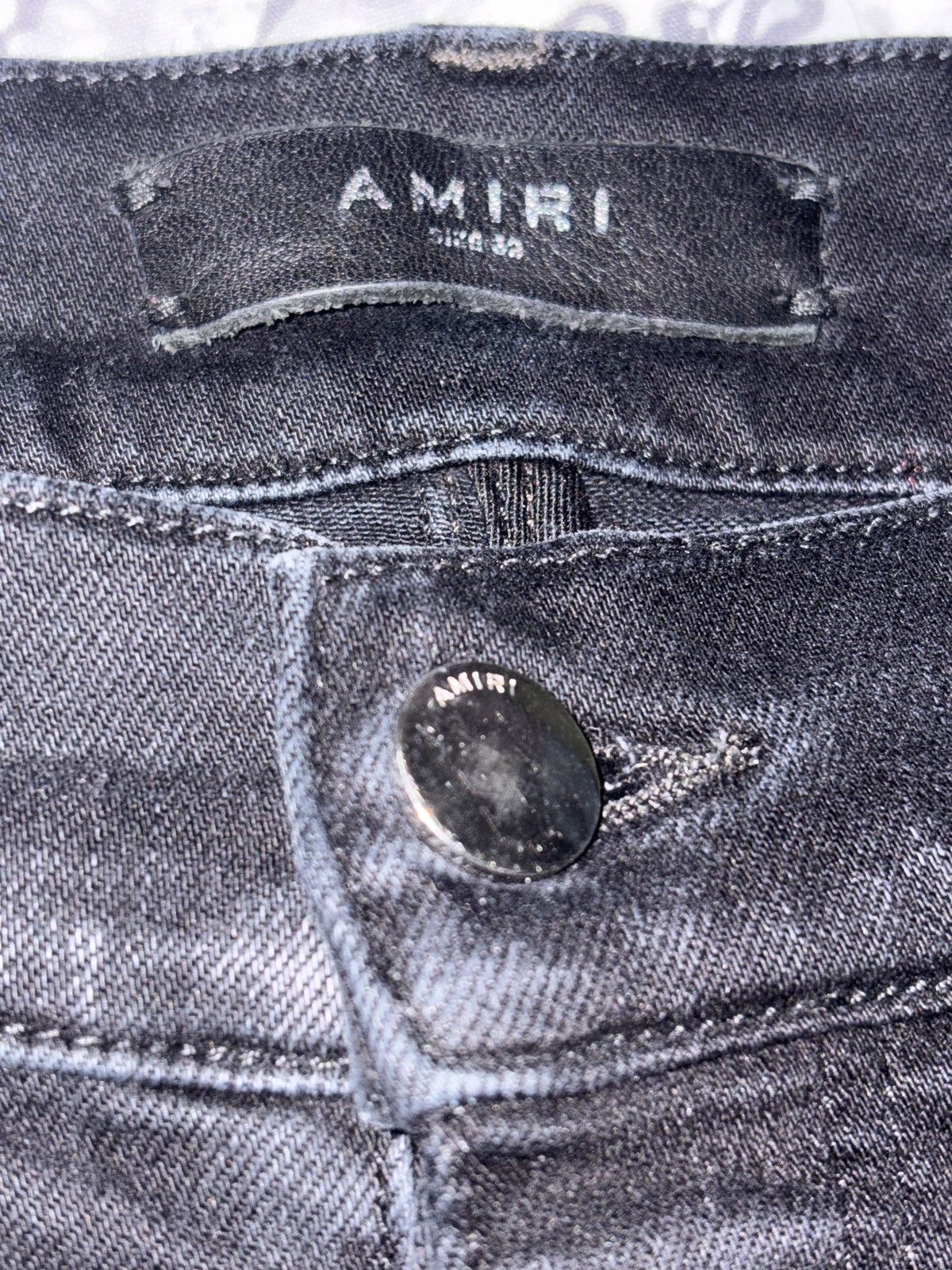 Amiri Amiri Black Bandana Art Patch Jeans Size US 32 / EU 48 - 6 Thumbnail