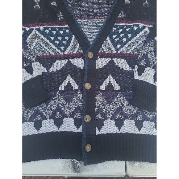 Tundra Canada Vtg Button Up Cardigan Sweater 90s Patterned Grunge Size US M / EU 48-50 / 2 - 6 Thumbnail