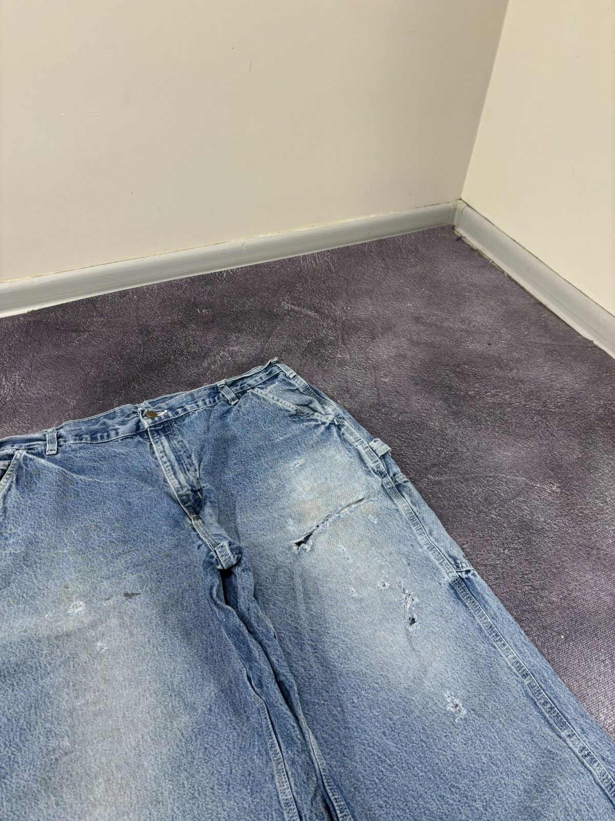 Carhartt Vintage 90s Carhartt Denim Dungaree Fit Hype Baggy Jeans Size US 40 / EU 56 - 12 Thumbnail