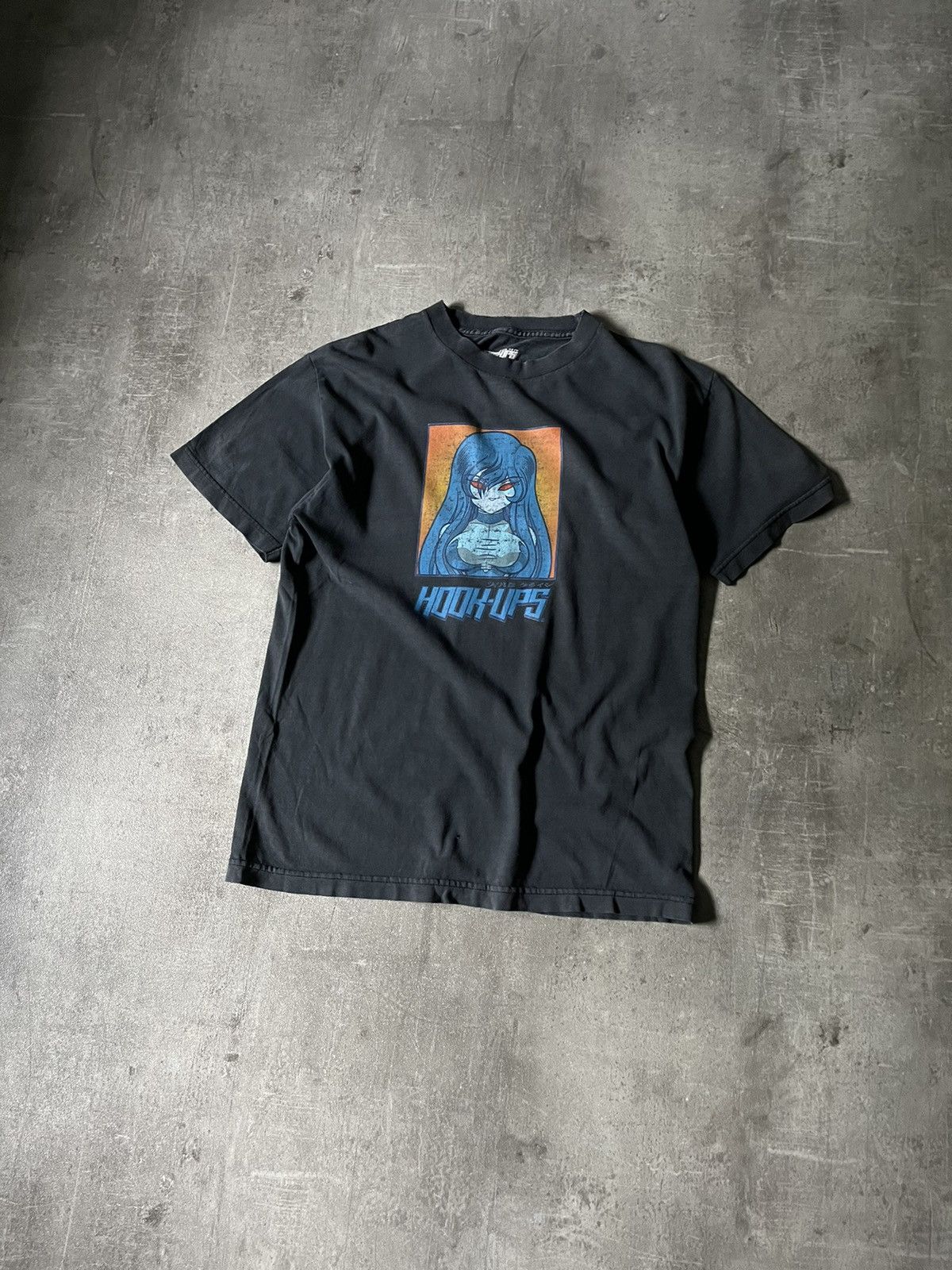 Alien Workshop × Hook-Ups Vintage Hook-ups washed black T-shirt rare Size US M / EU 48-50 / 2 - 1 Thumbnail