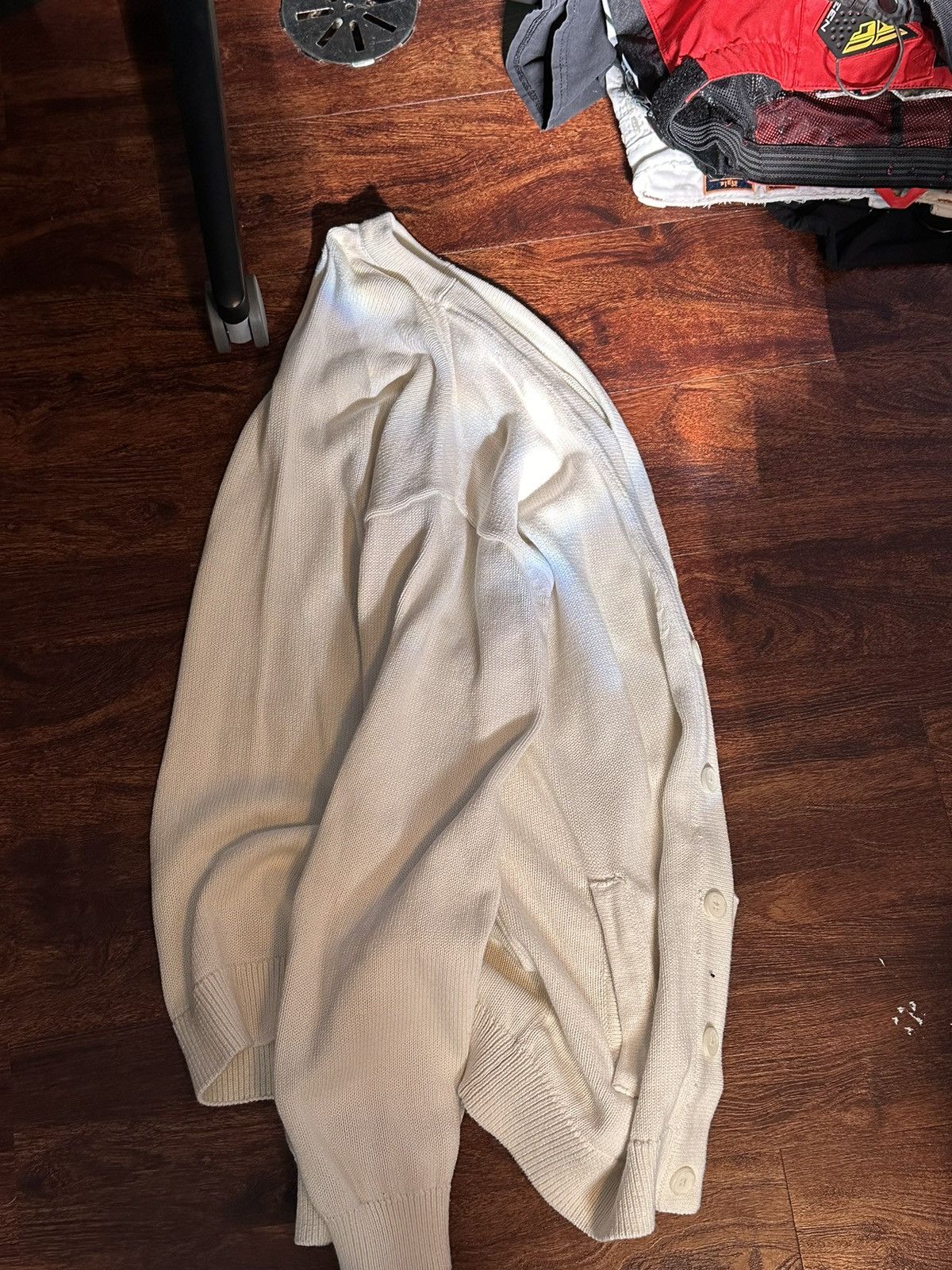 Vintage Vintage white cardigan Size US L / EU 52-54 / 3 - 1 Thumbnail