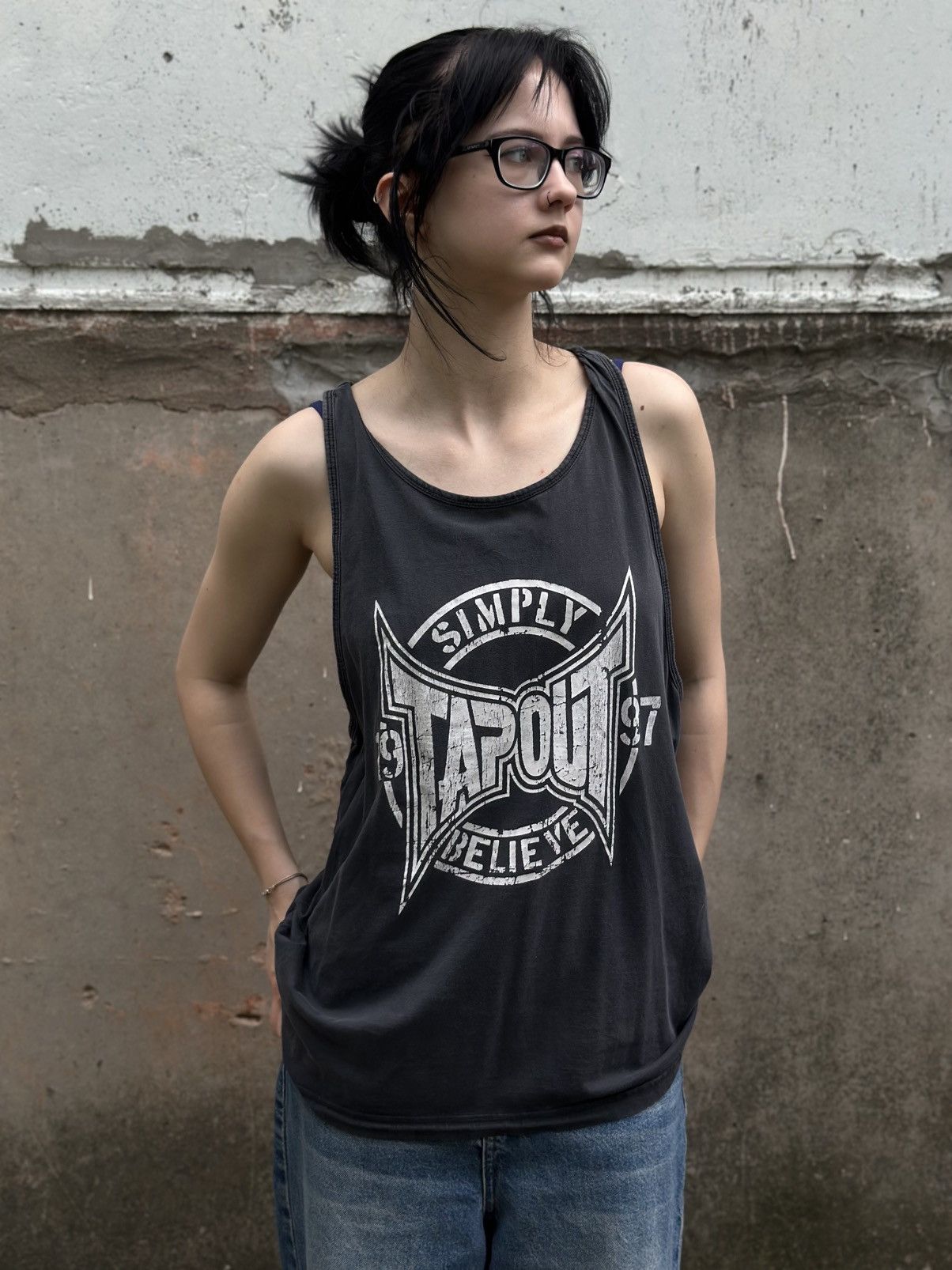 Tapout VTG Japanese Style Tapout Tank Top Sleeves Size L Y2K 00s Size US L / EU 52-54 / 3 - 1 Thumbnail
