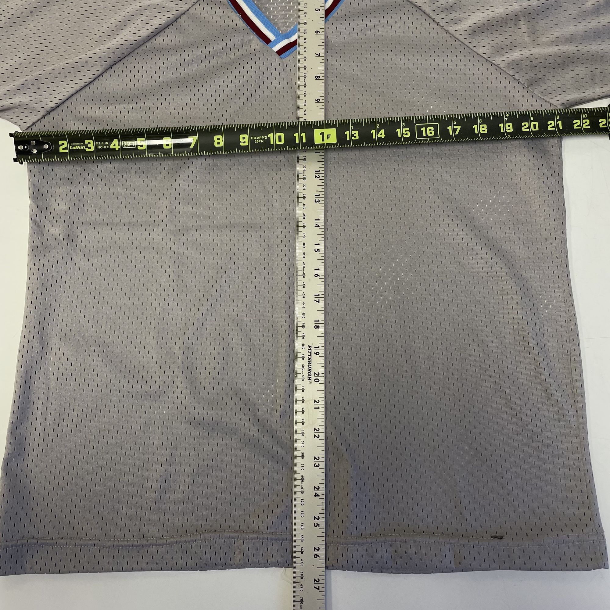 Other Vtg Grid ATHLETIC Silver MESH Jersey Net RINGER Shirt Size US L / EU 52-54 / 3 - 6 Thumbnail