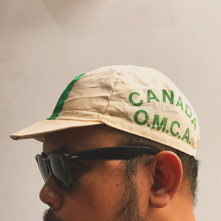 Vintage Vintage Cycling Cap Canada O.M.C.A Broken cap White green Size ONE SIZE - 1 Thumbnail