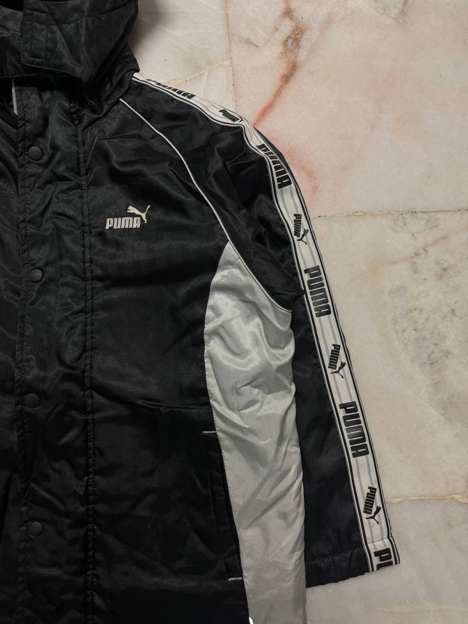 VINTAGE Y2K PUMA WINTER JACKET SIDETAPE BLACK
