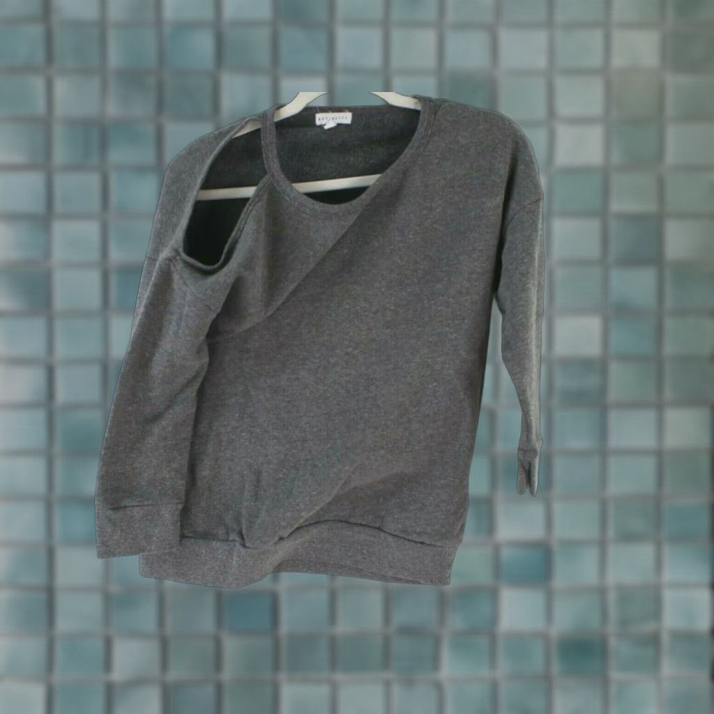 Vintage SOCIALITE Blouse Shirt Womens Regular Gray Long Sleeve Tunic Size S Size S / US 4 / IT 40 - 1 Thumbnail