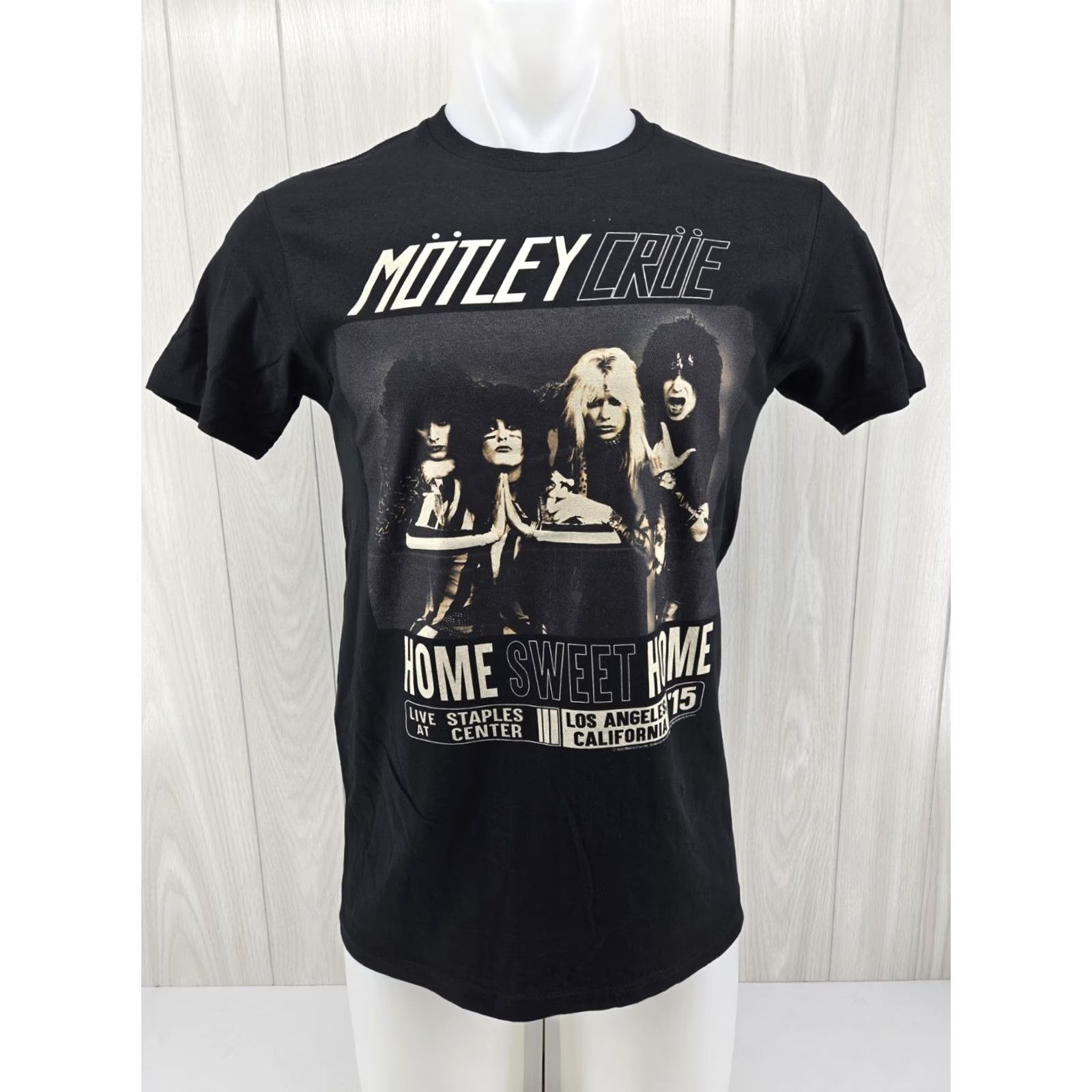 Vintage Motley Crue Home Sweet Home Music Shirt REPRINT Size S UNISEX Adults Black Cotton Crew Neck Short Sleeve T-Shirt Women Mens Size US S / EU 44-46 / 1 - 2 Thumbnail