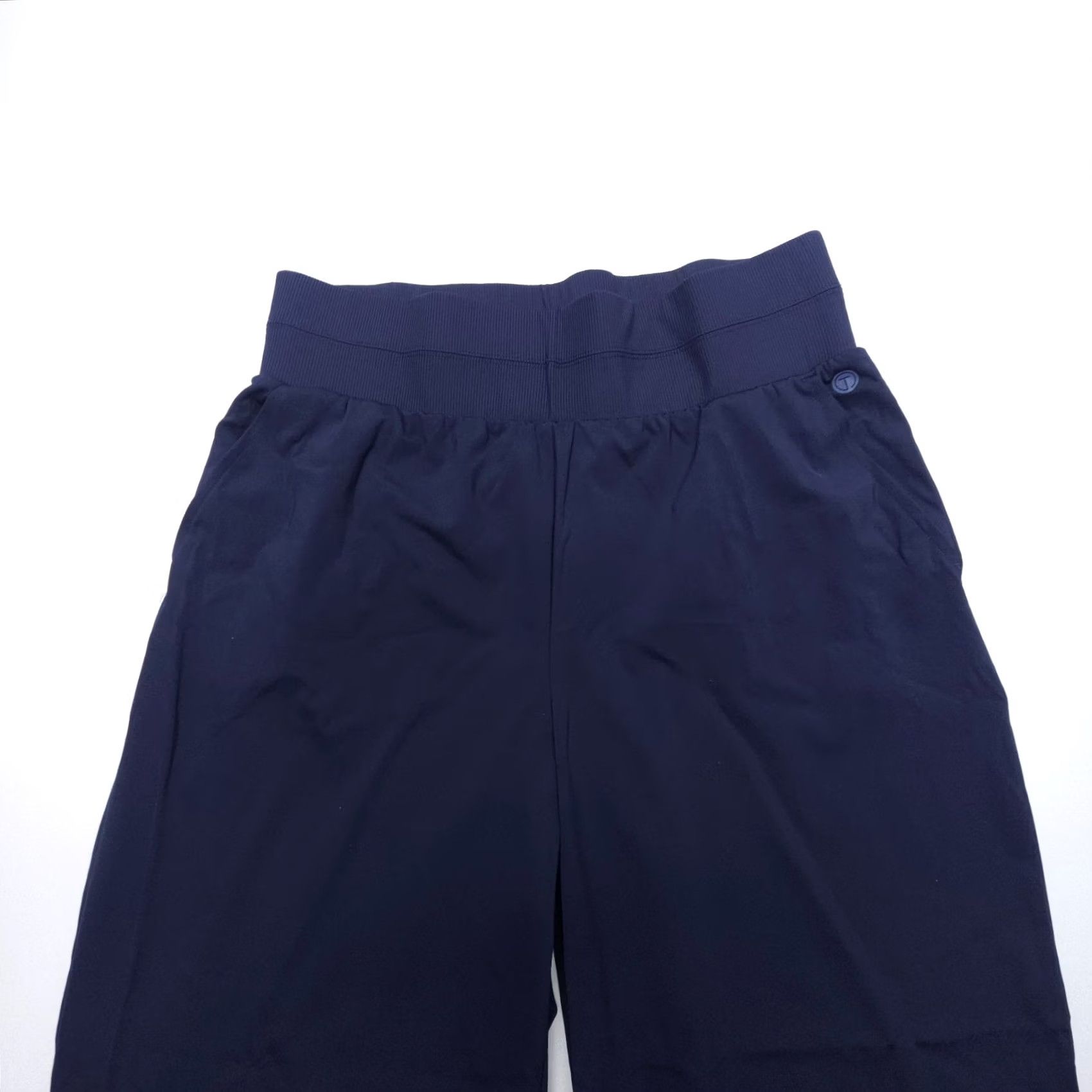 Talbots T by Talbots Pull On Wide Leg Pants Womens Large Petite LP Blue Stretch Fabric Size 36" / US 14 / IT 50 - 3 Thumbnail