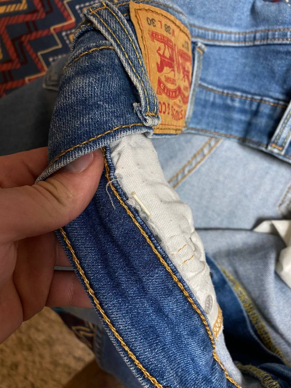 Levi's × Vintage Vintage Levis 511 Jeans Distressed Faded Flared Baggy Y2K Size US 38 / EU 54 - 2 Thumbnail