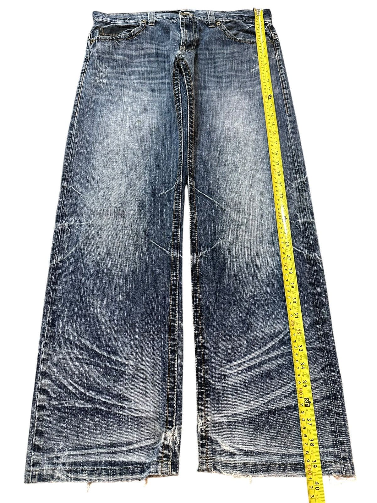 Hysteric Glamour Vintage Japanese Brand Blue Faded Wash Style Loose Jeans Size US 34 / EU 50 - 13 Thumbnail