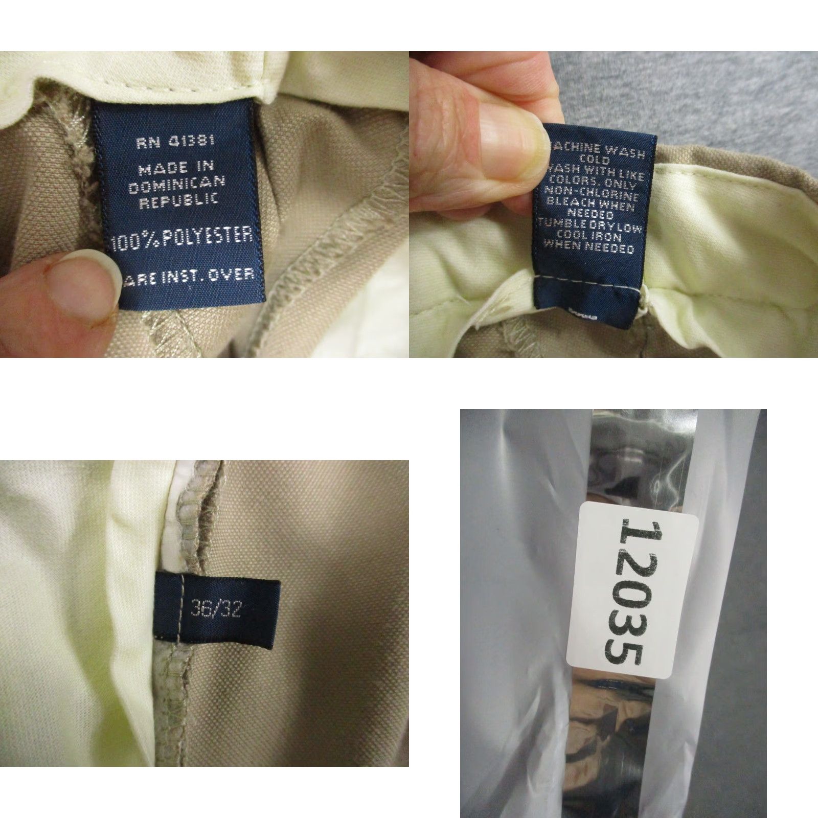 Polo Ralph Lauren Polo Ralph Lauren Pants 36x32 Khaki Pleated Cuffed Polyester Regular Men Beige Khakis Straight 36 Regular Mens Size US M / EU 48-50 / 2 - 8 Thumbnail