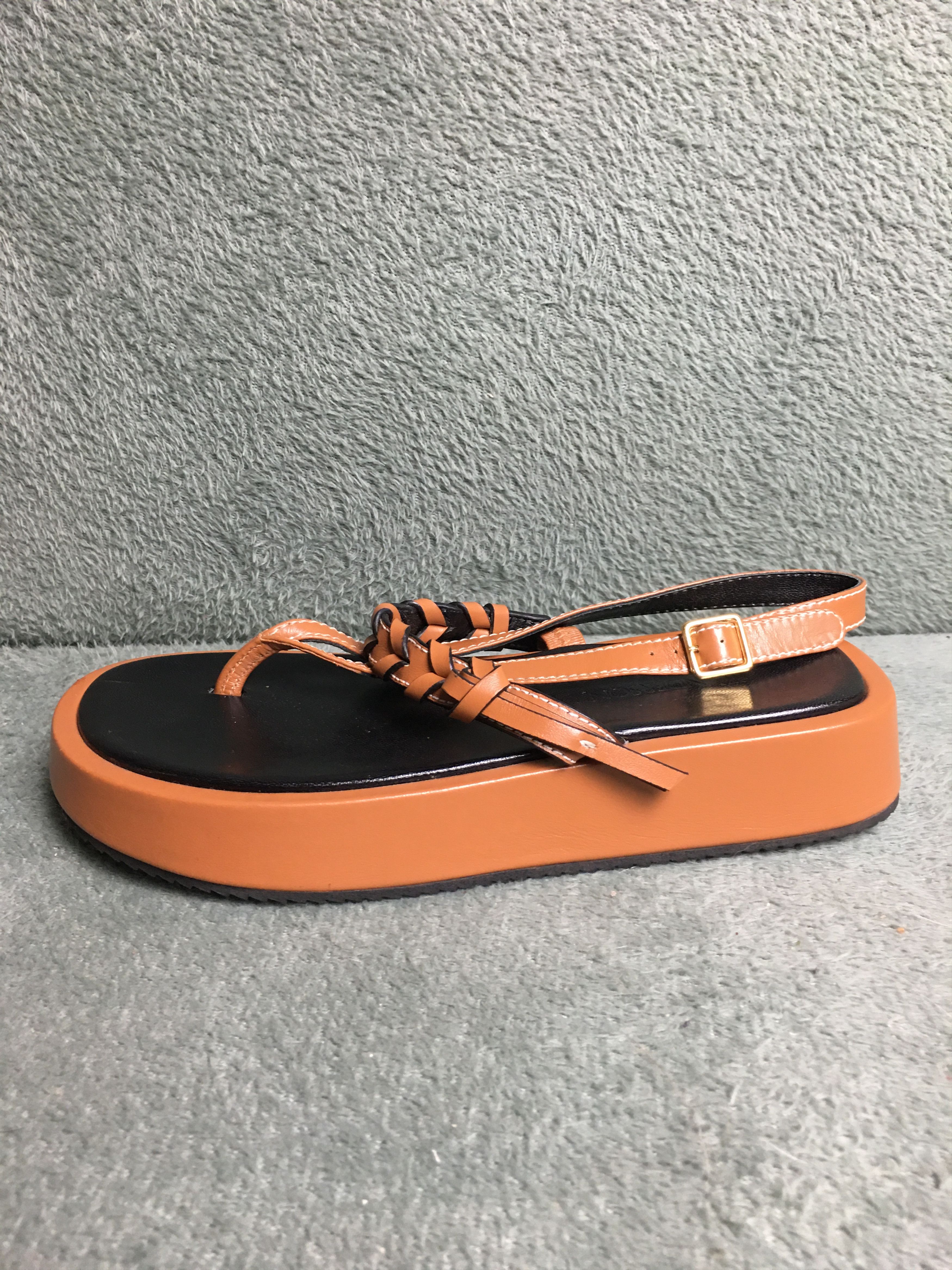 JW Anderson JW Anderson Platform Leather Sandals Brown EU 38 Size US 8 / IT 38 - 9 Thumbnail