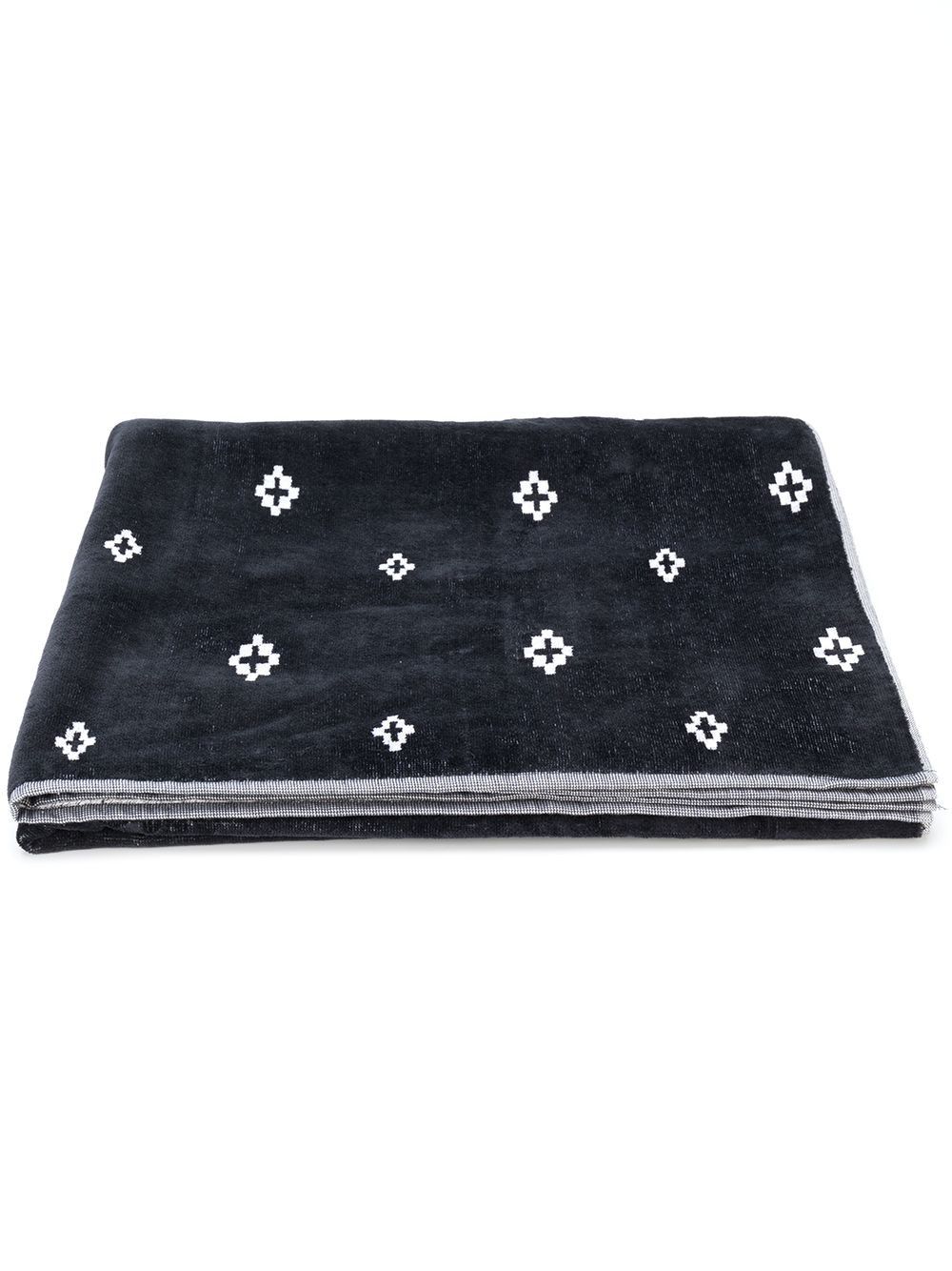 Marcelo Burlon MARCELO BURLON BLACK ALL OVER LOGO CROSS TOWEL Size ONE SIZE - 5 Thumbnail