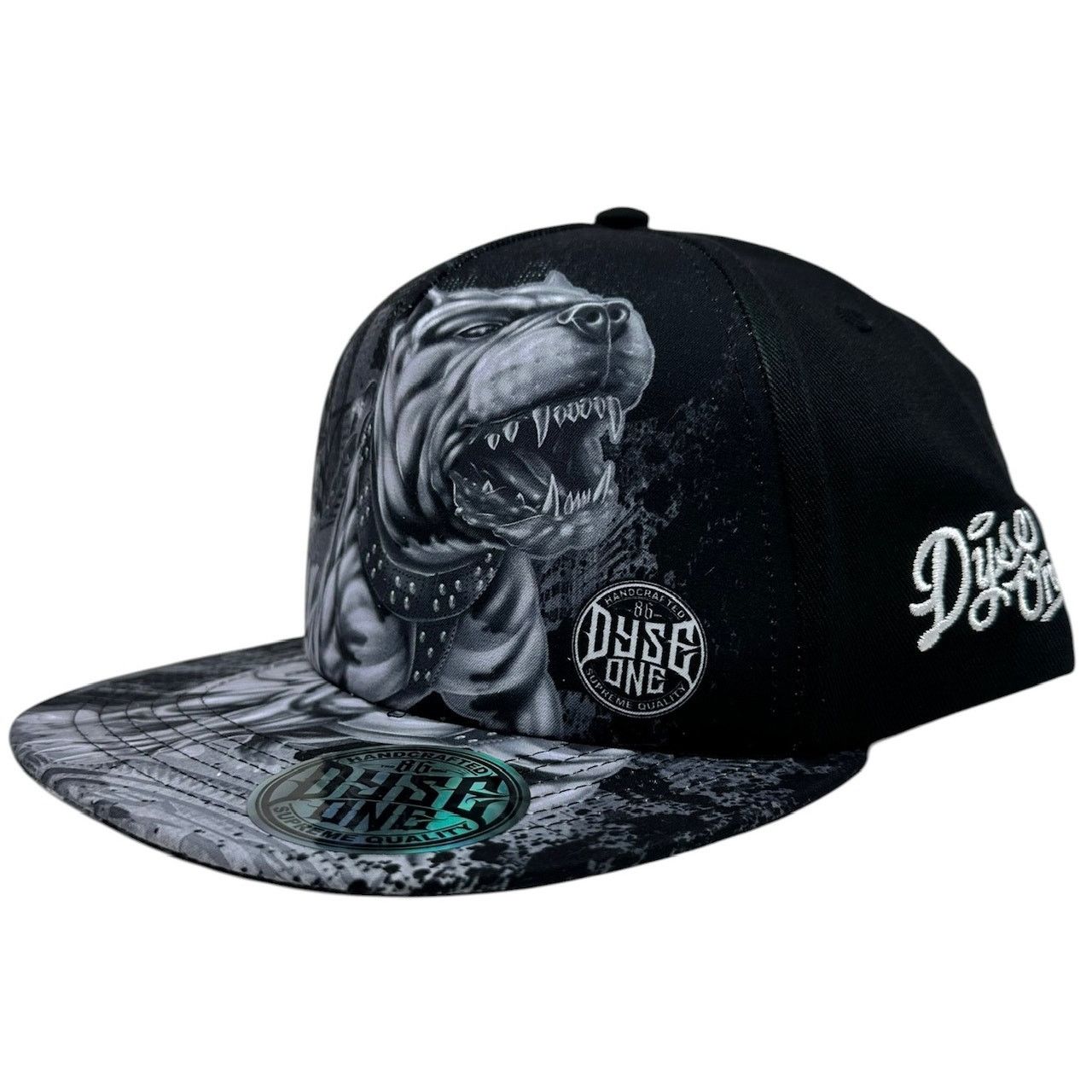 Other Dyse One Men's Snapback Hat Pit Bull Black Cap Size ONE SIZE - 2 Thumbnail