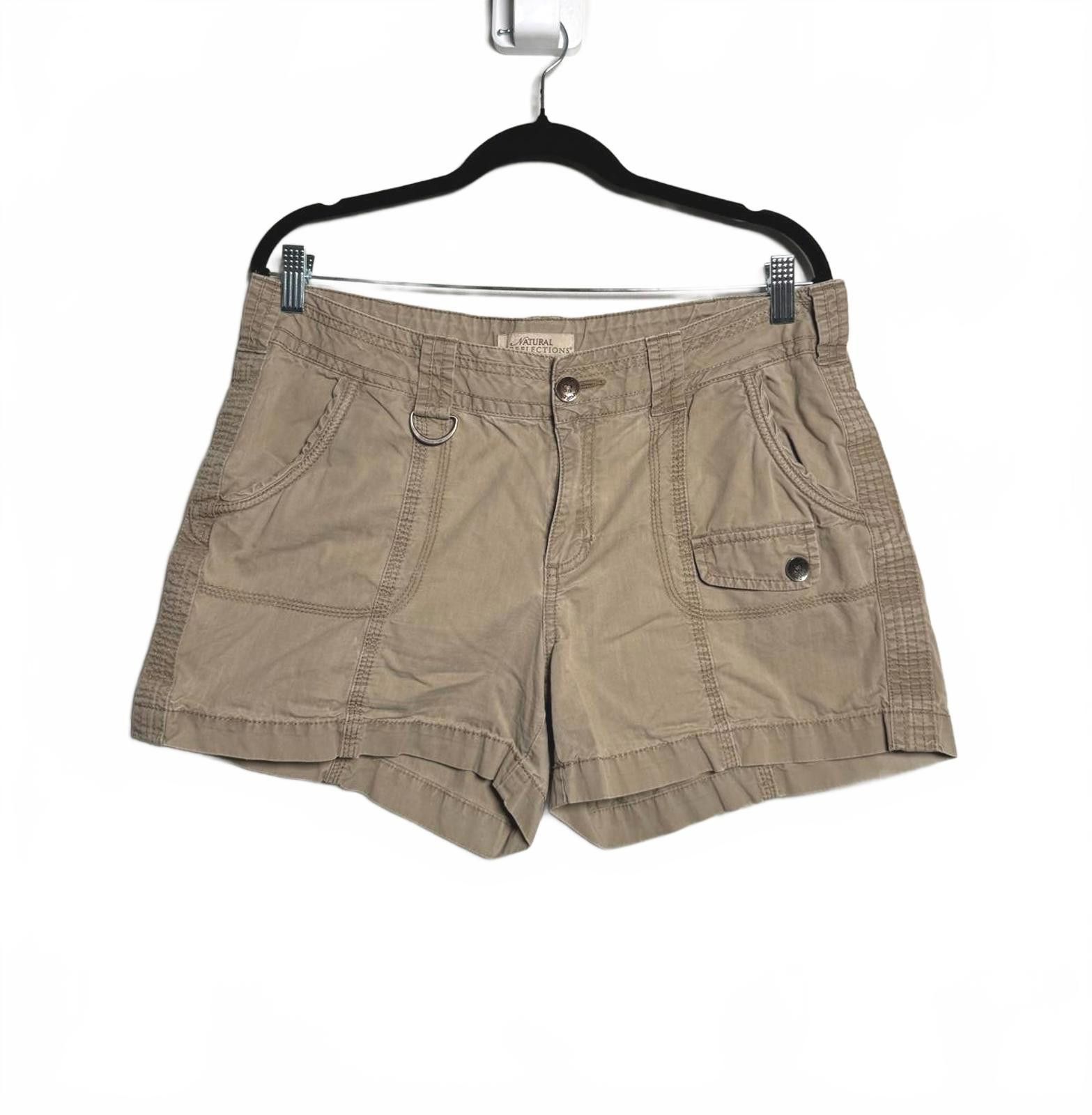 Designer Vintage Y2K Tan Cargo Shorts Women Size 34" / US 12 / IT 48 - 2 Thumbnail