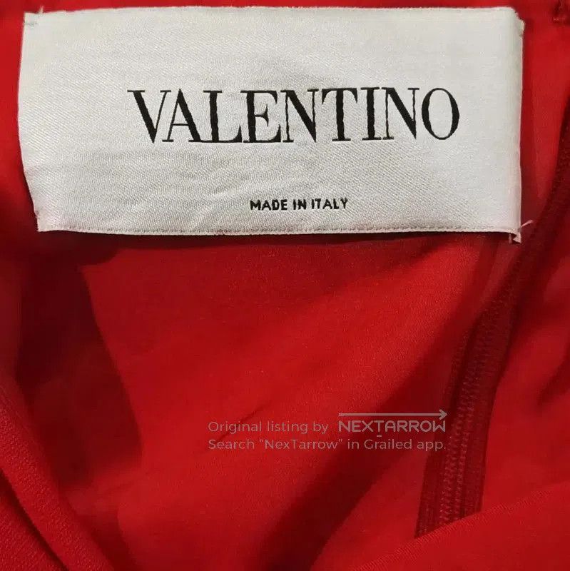 Valentino Valentino Red Silk Short Sleeve Dress . Size L / US 10 / IT 46 - 9 Thumbnail
