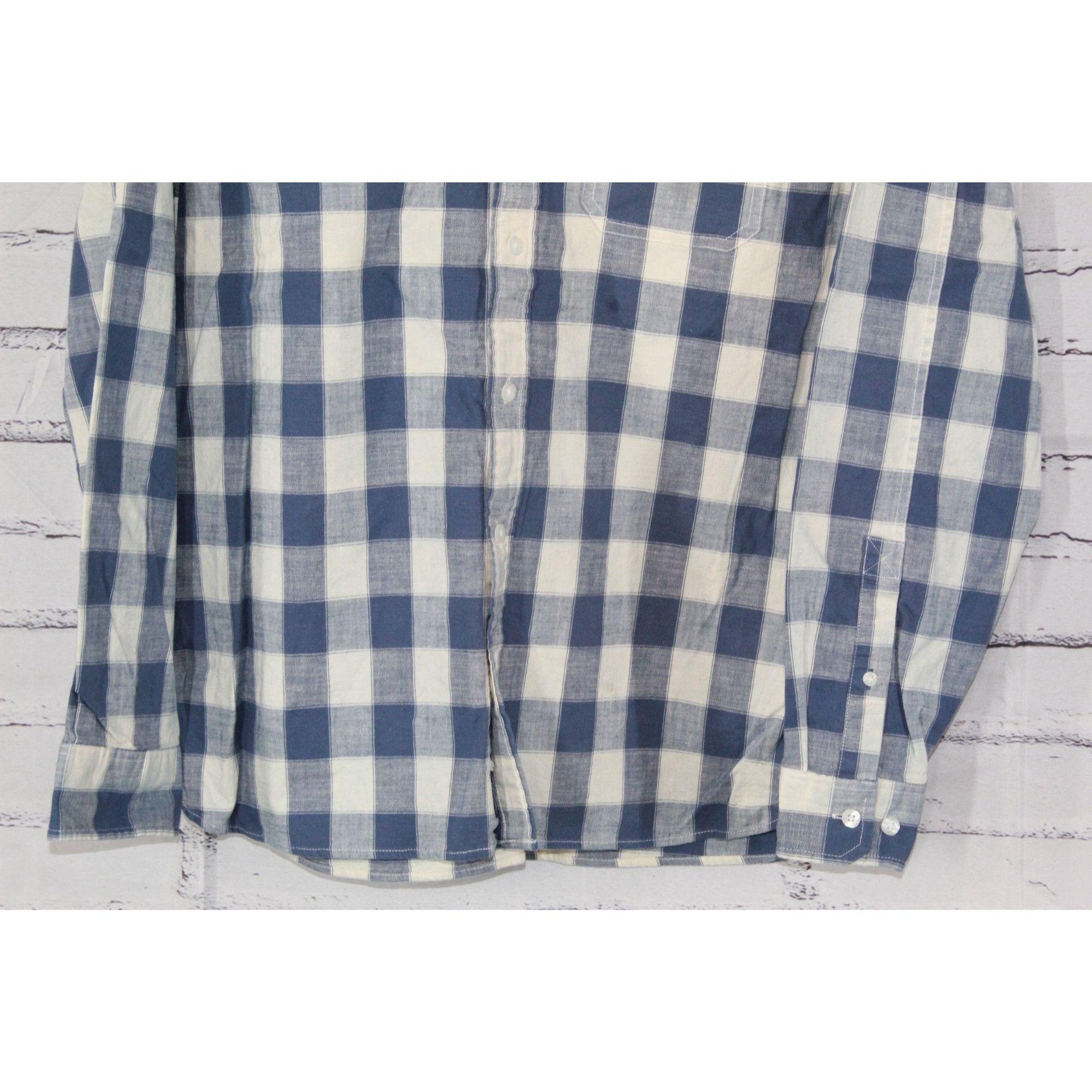 L.L. Bean LL Bean Men's Comfort Stretch Chambray Shirt Blue Plaid Size US L / EU 52-54 / 3 - 4 Thumbnail