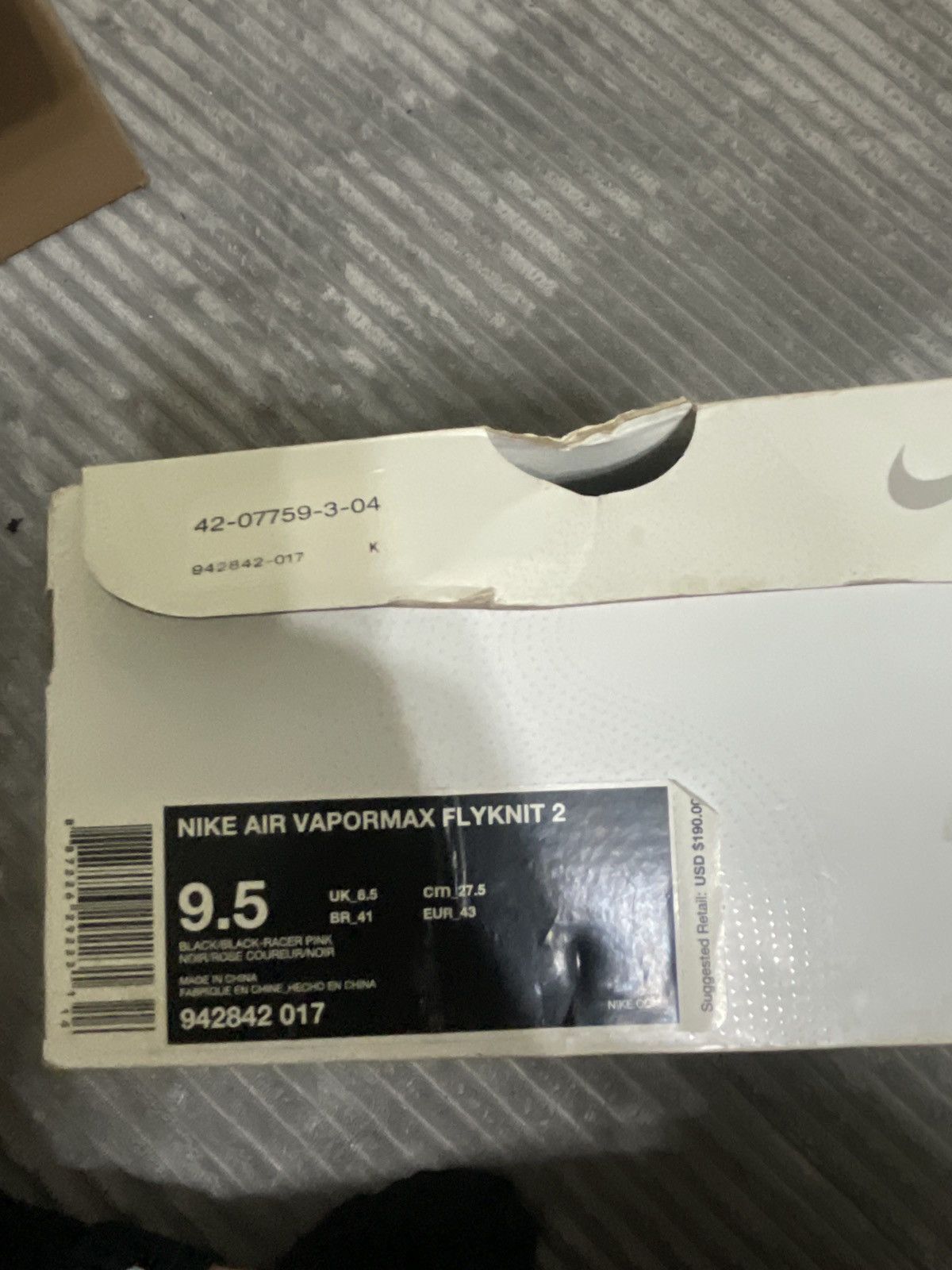 Nike Nike VaporMax Flyknit 2 ‘Multicolor’ Size US 9.5 / EU 42-43 - 7 Thumbnail