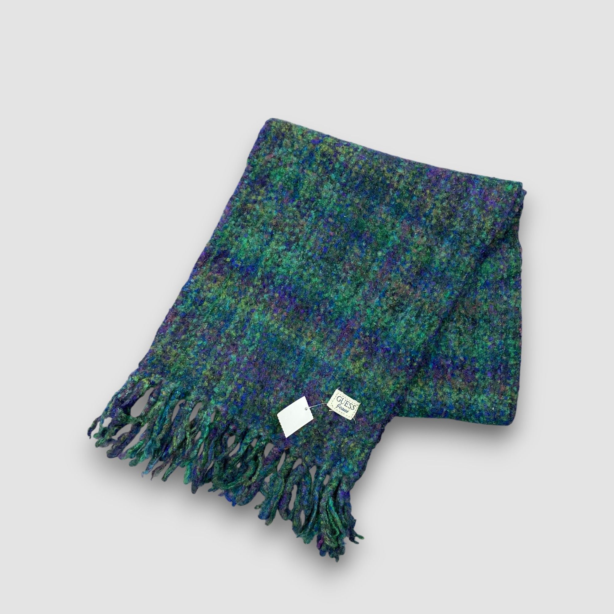 Guess Vintage Guess Jeans Scarf Muffler Wool Ribbed Knit Scarves Size ONE SIZE - 2 Thumbnail