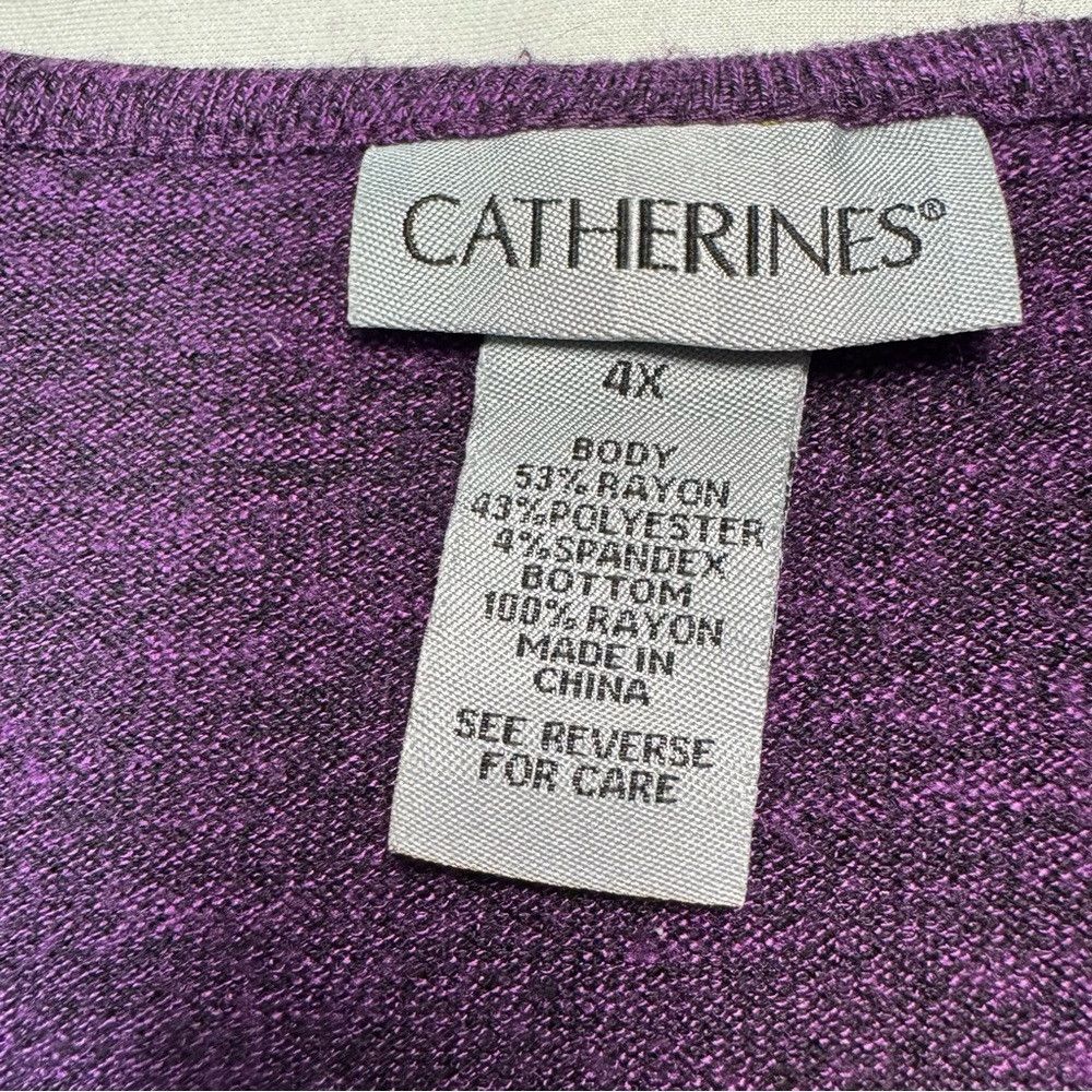 Other Catherine's Impossibly Soft Duet Purple Tunic Size 4X Size 4XL / US 24-26 - 7 Thumbnail