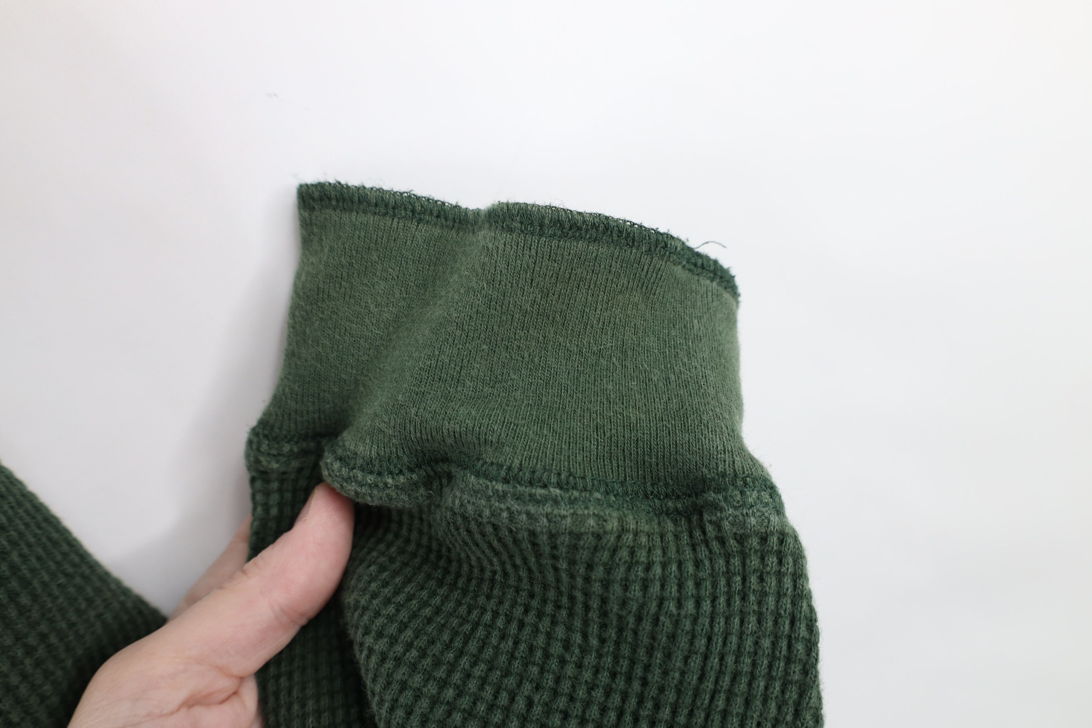 American Eagle Outfitters × Vintage Vintage 90s Y2K American Eagle Waffle Knit T-Shirt Green Size US XL / EU 56 / 4 - 7 Thumbnail
