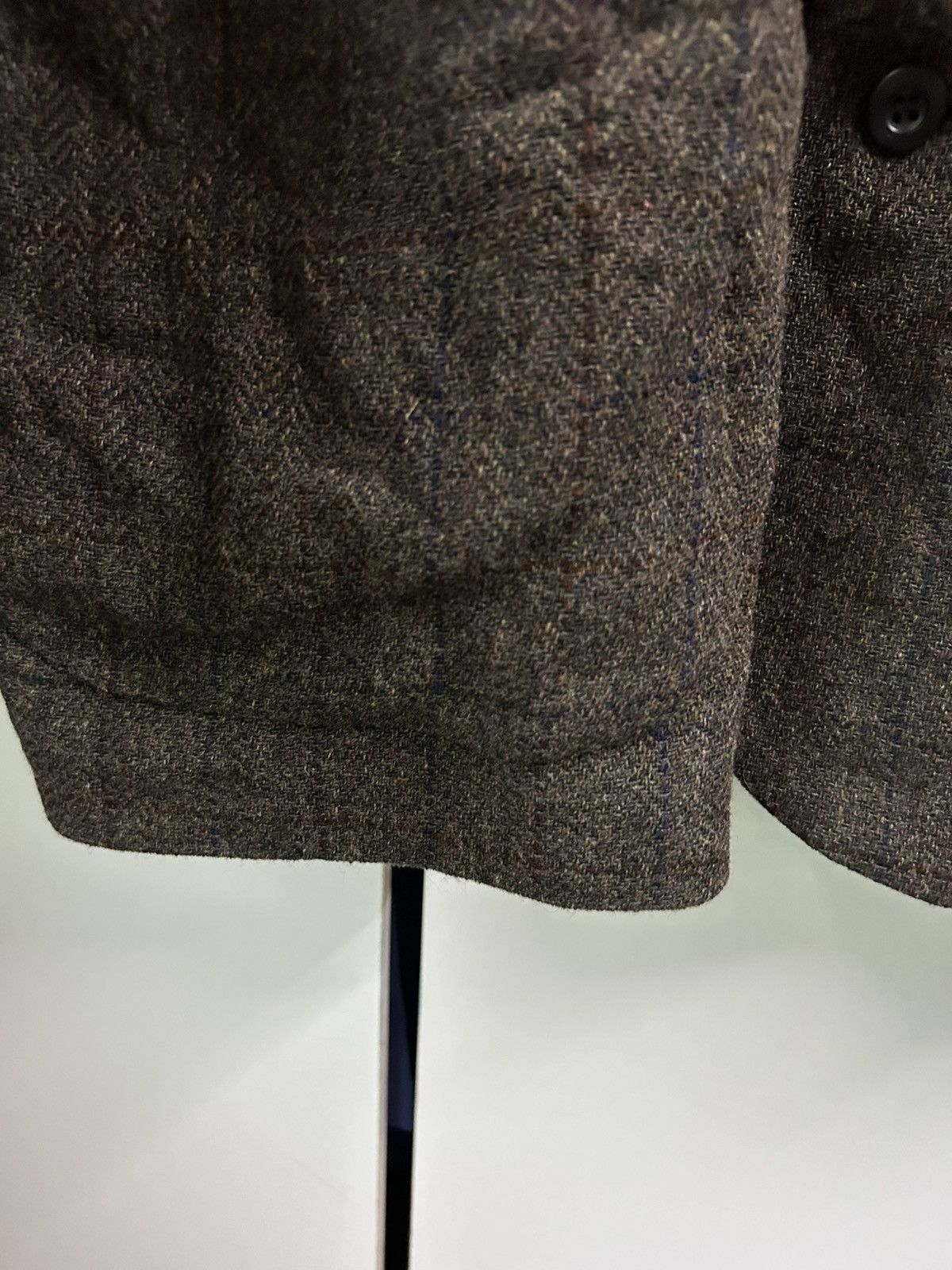 Needles Collarless/V Neck Herringbone Three Button Chore Blazer Size 40R - 10 Thumbnail