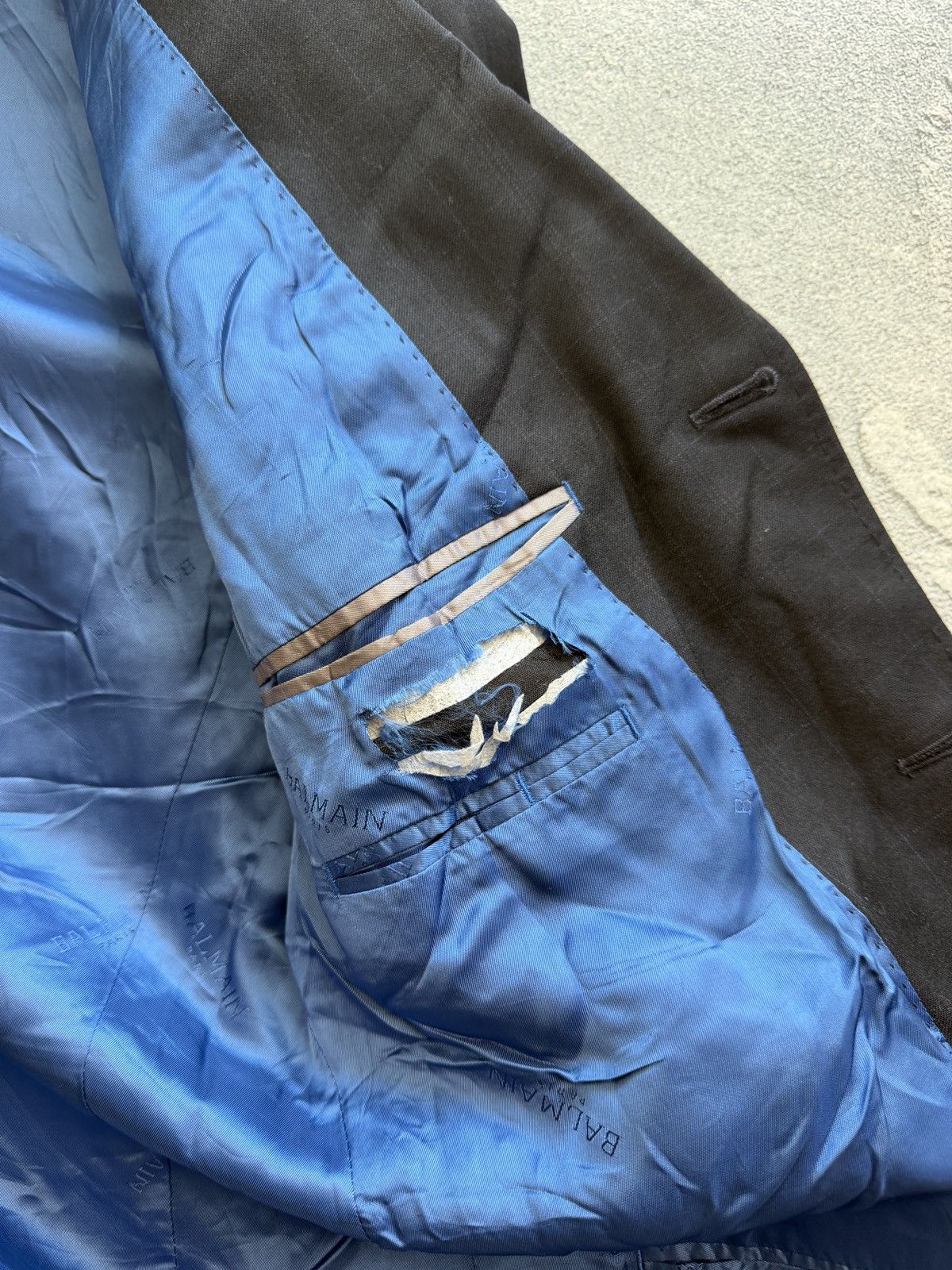 Balmain Vintage Balmain Suit Two Piece Luxury Italian Designer Size 40L - 10 Thumbnail