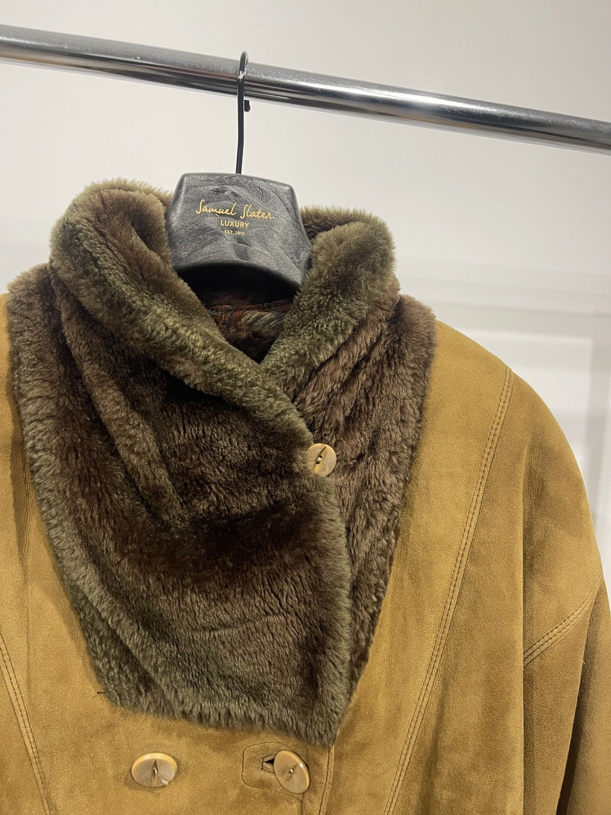 Gimo's Gimo’s Vintage 80s Shearling Coat Brown Suede Leather M/L Size US L / EU 52-54 / 3 - 5 Thumbnail