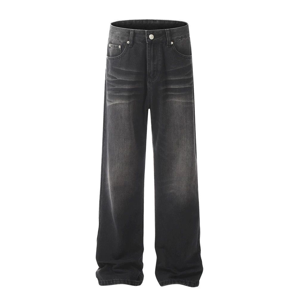 Jean Men's loose distressed black straight jeans Size US 32 / EU 48 - 1 Thumbnail