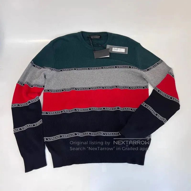 Versace Versace Multicolor Cotton Blend Long Sleeve Sweater . Size US XXL / EU 58 / 5 - 1 Thumbnail