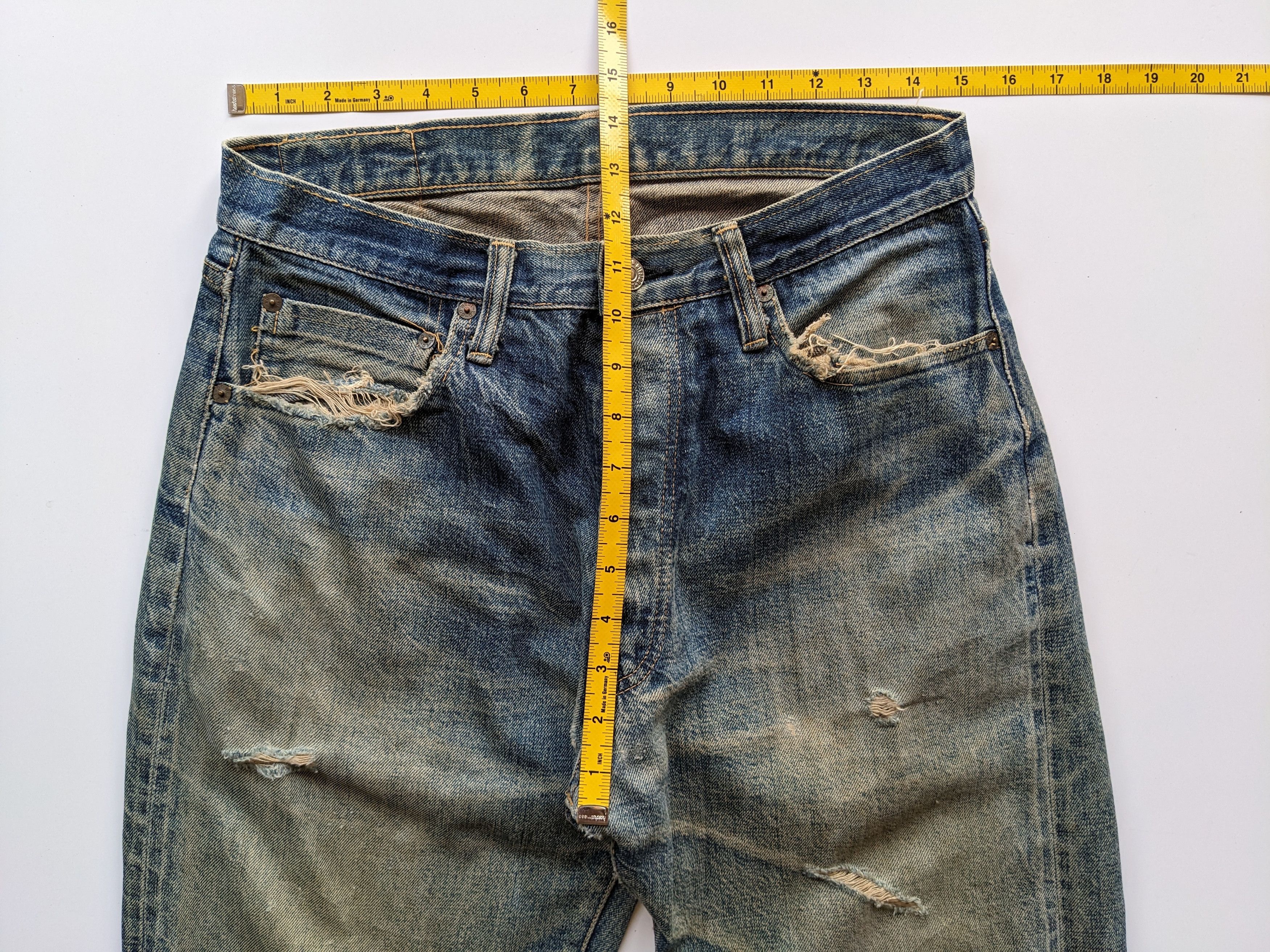 Japanese Brand Go West mudwash distressed selvedge jeans Size US 30 / EU 46 - 10 Thumbnail