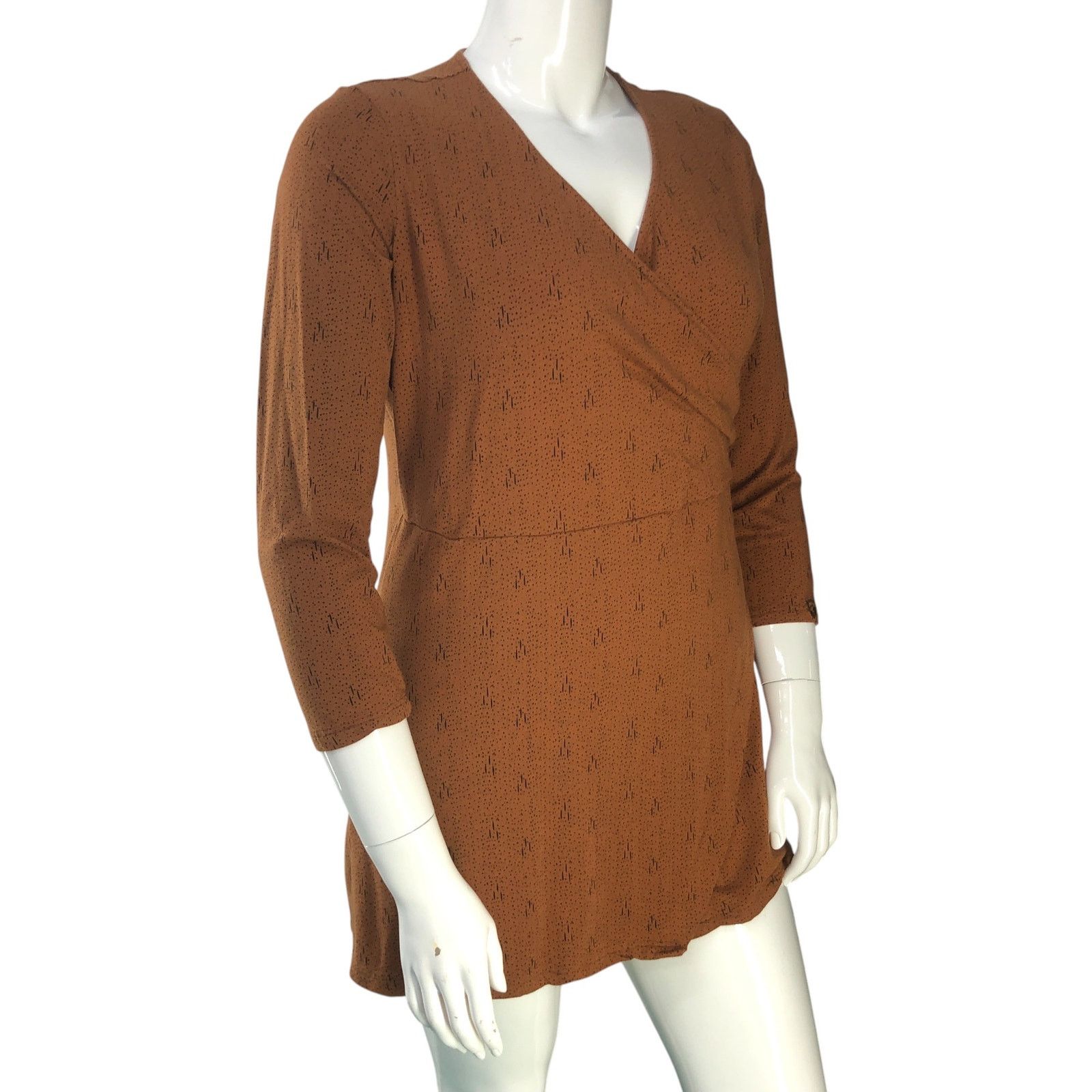 Kuhl Kuhl Size XL Dress Anya Faux Wrap Crossover Neck Copper Size XL / US 12-14 / IT 48-50 - 10 Thumbnail