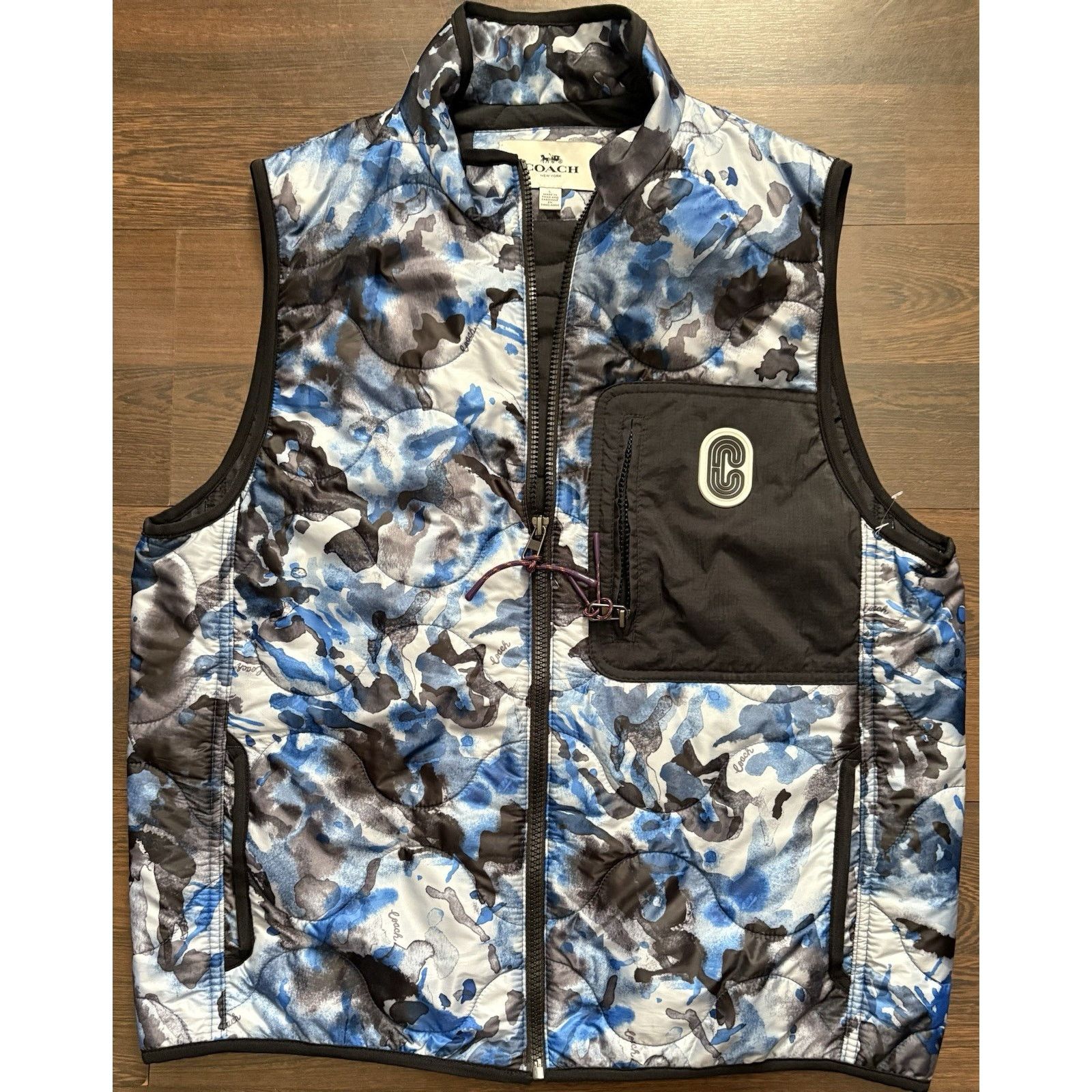 Coach Coach Quilted Men's Blue Camo Vest Size L Large Lightweight Size US L / EU 52-54 / 3 - 1 Thumbnail