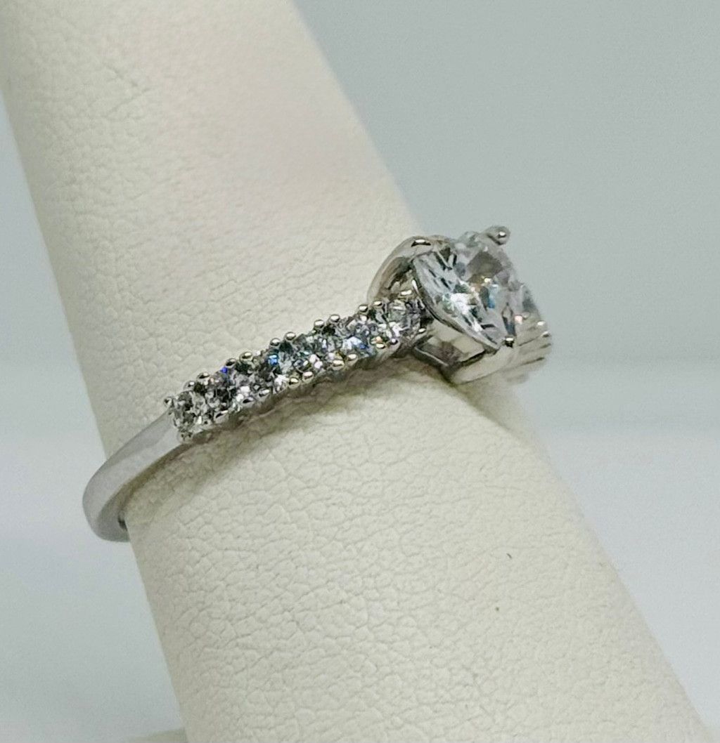The Unbranded Brand Designer CZ Sterling Band Size 9 YGI (Yellow Gold Inc) Size ONE SIZE - 5 Thumbnail