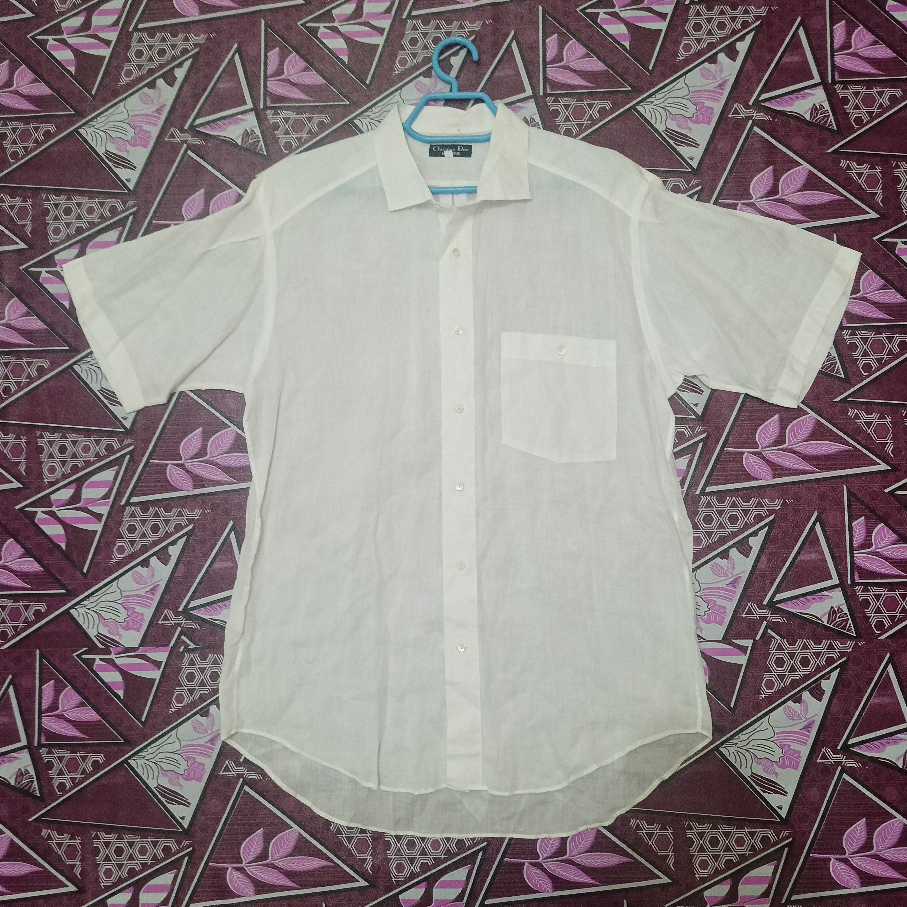 Christian Dior Monsieur Vtg Christian Dior Formal Shirt button up thin fabric Size US L / EU 52-54 / 3 - 1 Thumbnail
