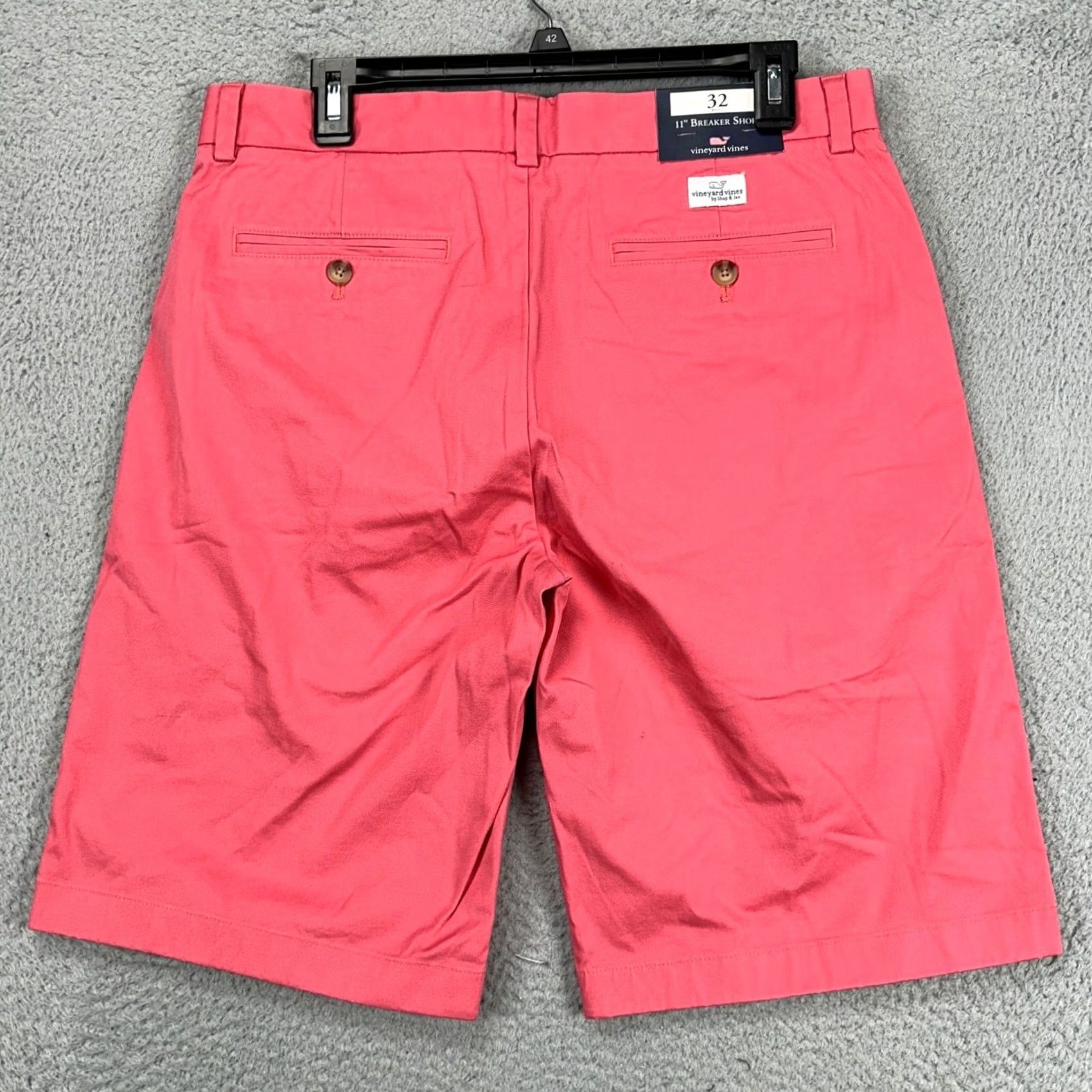 Vineyard Vines Vineyard Vines Breaker Shorts Mens 32X11 Pink Khaki Flat Front Stretch Chino NEW Size US 32 / EU 48 - 3 Thumbnail